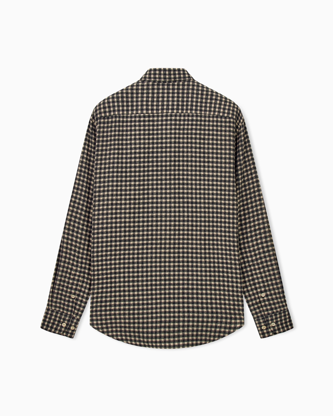 Chemise en flanelle de coton et viscose à micro-carreaux Diapositive 2
