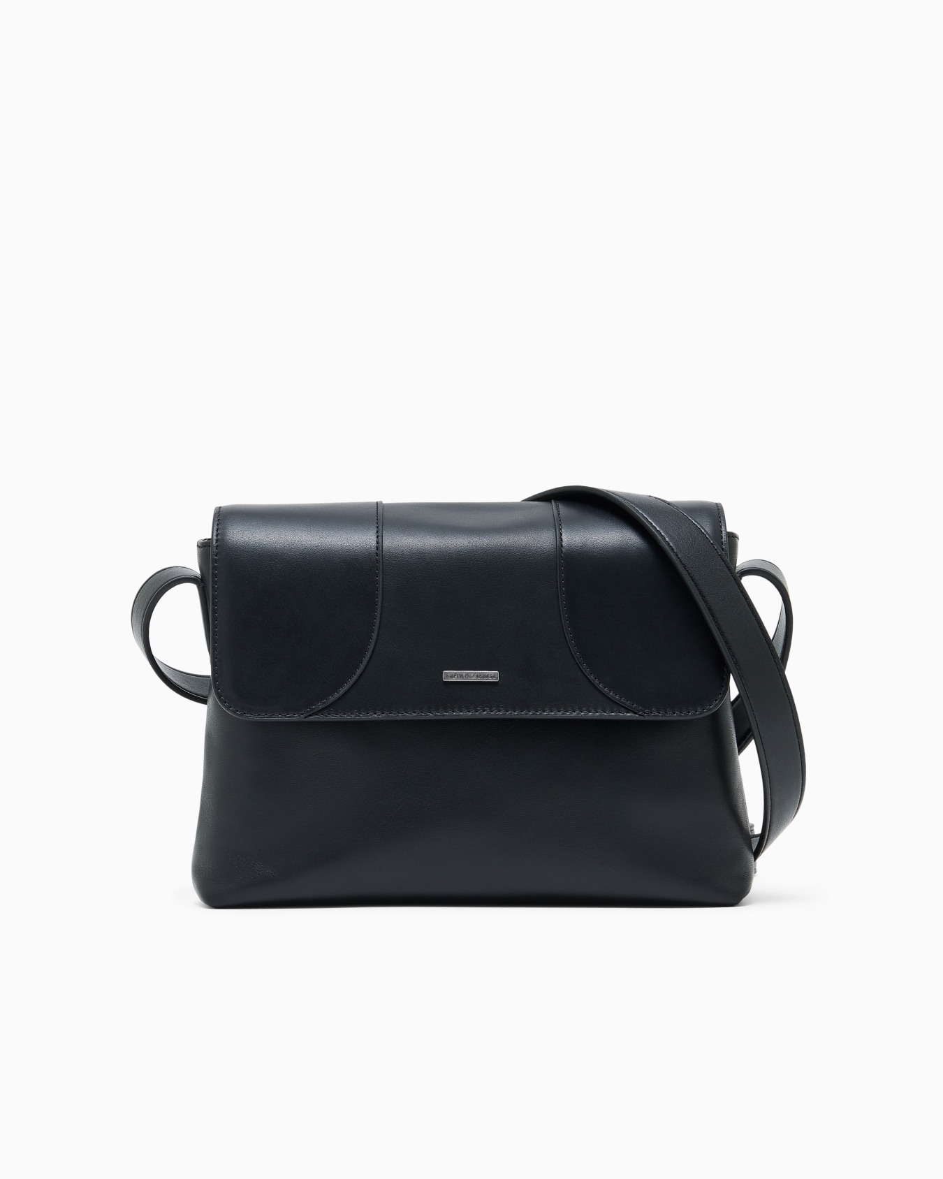 Crossbody bag in leather with magnetic flap closure Slide 0
