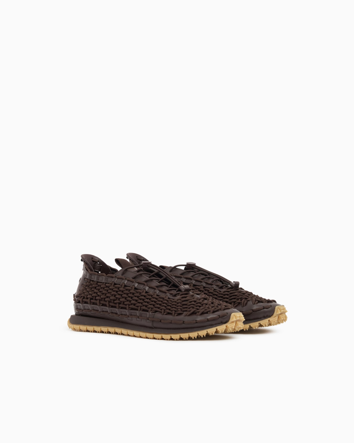 Sneakers with woven design and rugged rubber sole Slide 1