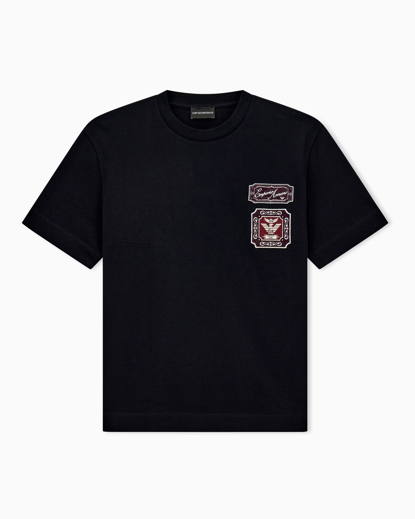 Heavy jersey T-shirt with embroidered logo patch Slide 0