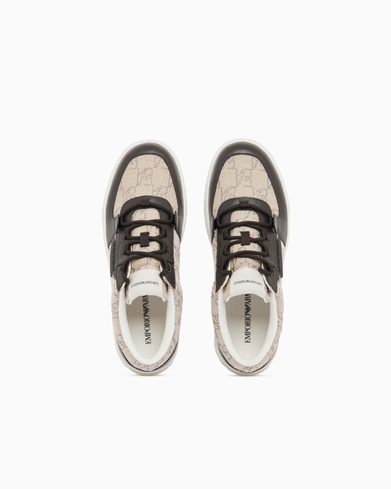 Sneakers in canvas with a logo pattern and lace-up closure Slide 2