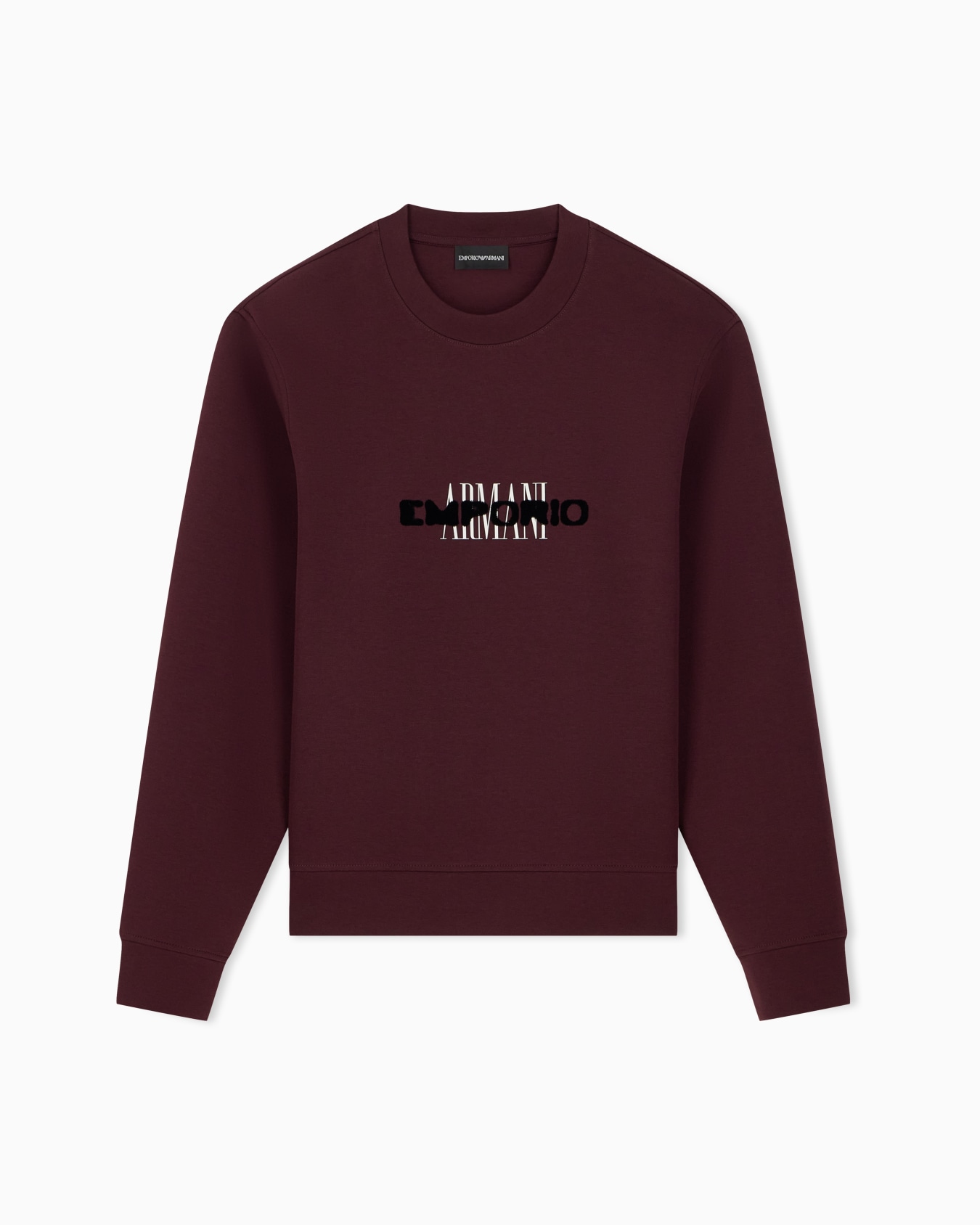 Double jersey sweatshirt with contrasting logo Slide 0