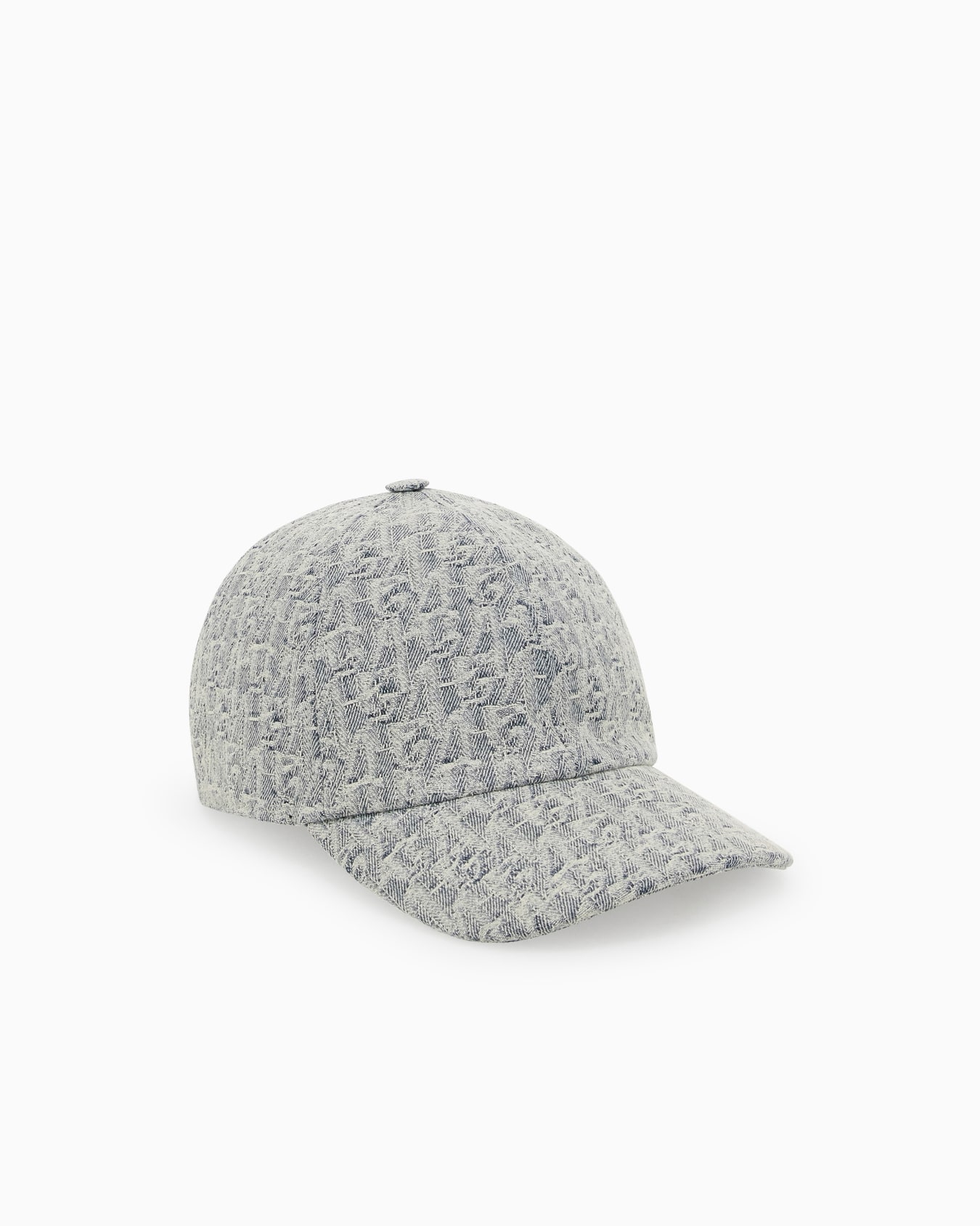 Casquette de baseball en denim de coton à monogramme Diapositive 0