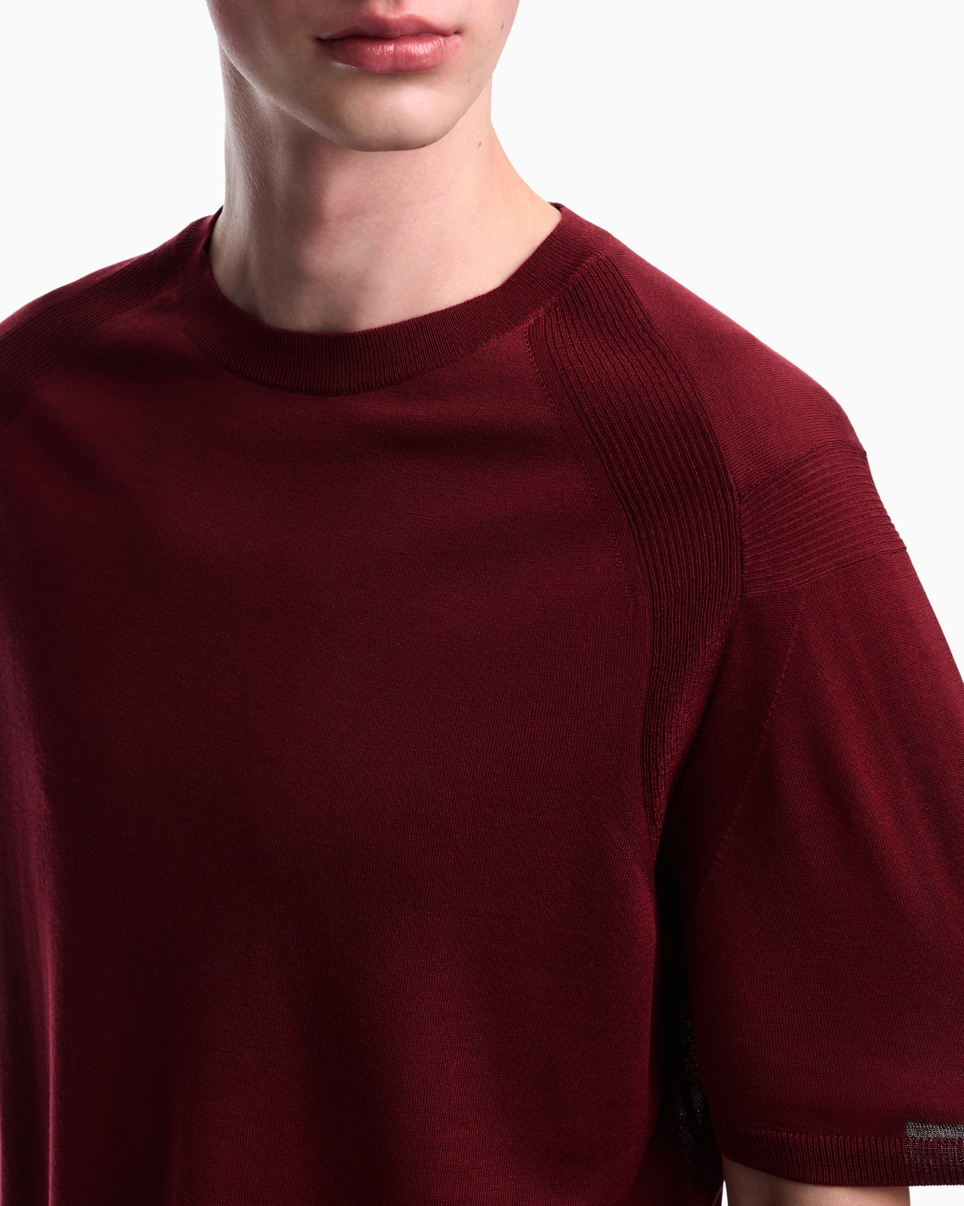 Pullover with regular fit in lyocell virgin wool and silk Slide 6