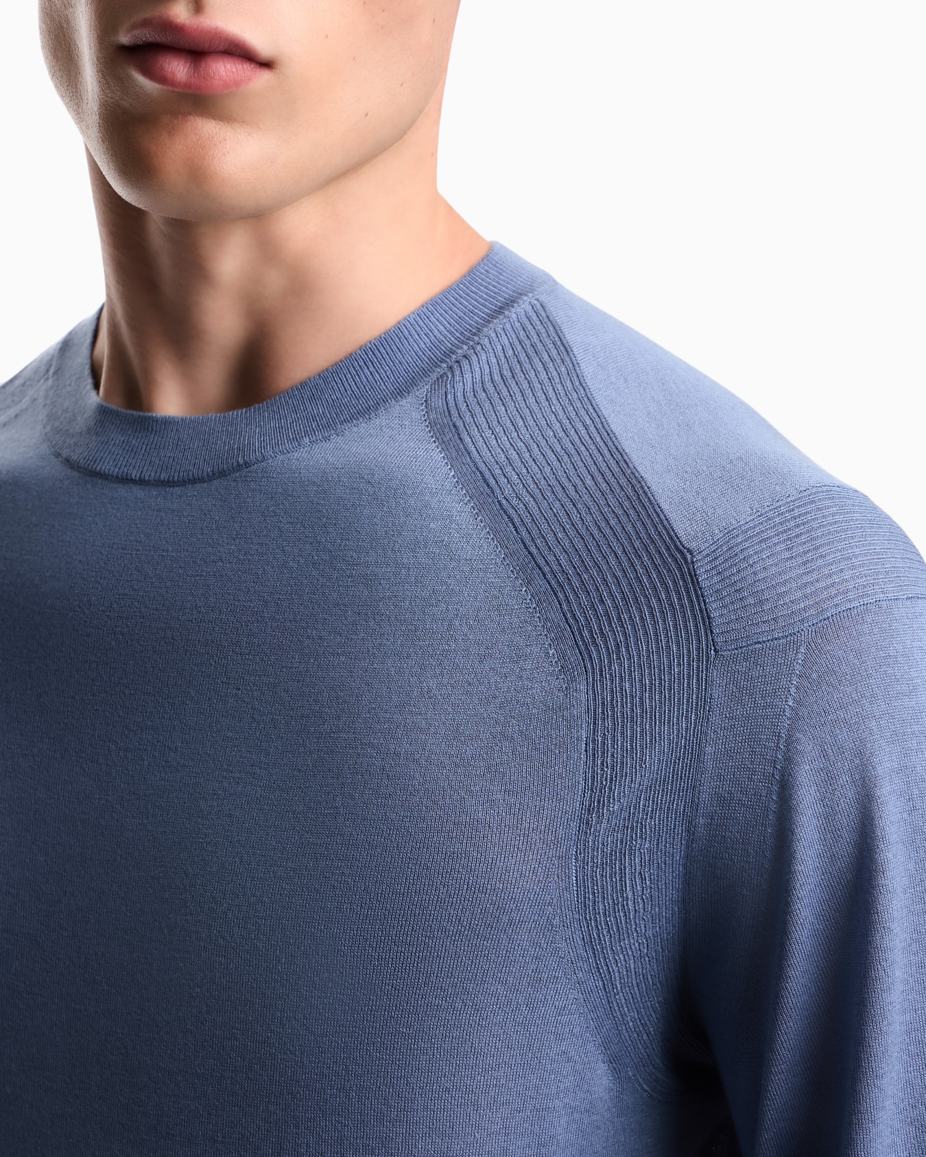 Pullover with regular fit in lyocell virgin wool and silk Slide 6