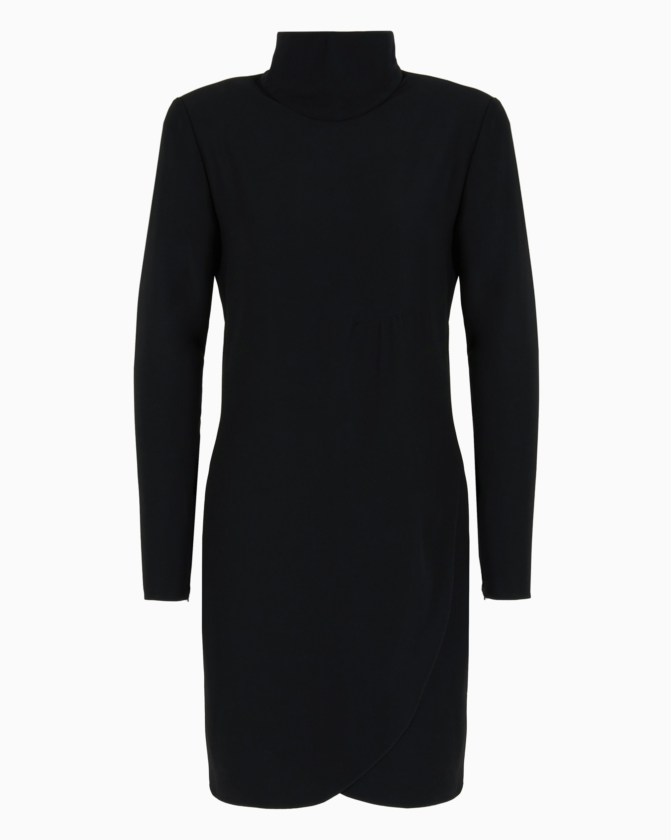 Kleid mit Rollkragen und Tulpensaum aus Techno-Cady Folie 0