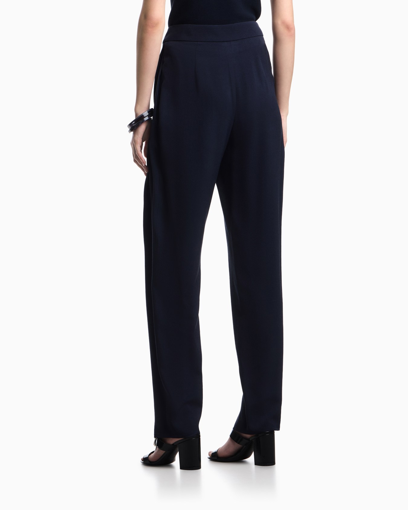 Washed twill trousers with side crease Slide 5