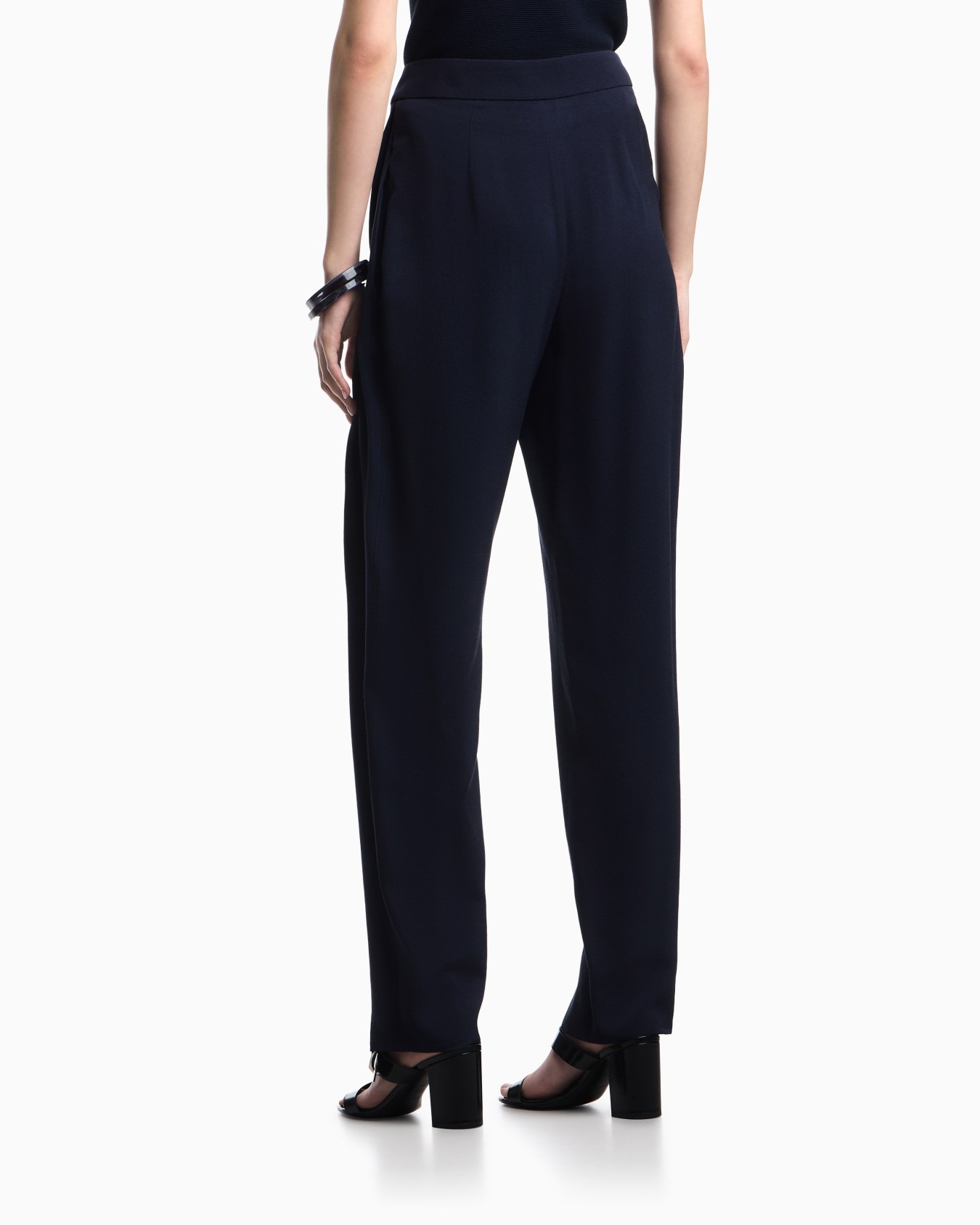 Washed twill side-pleat trousers Slide 2