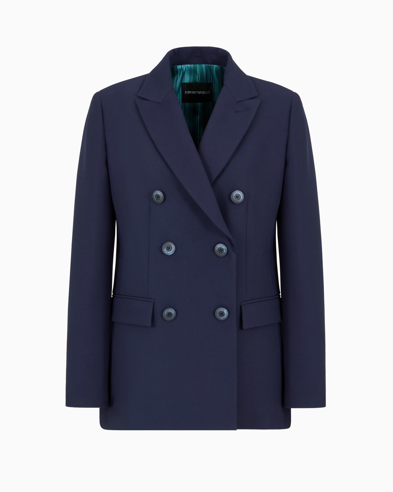 Chaqueta de abotonadura doble de sablé técnico elástico Diapositiva 0