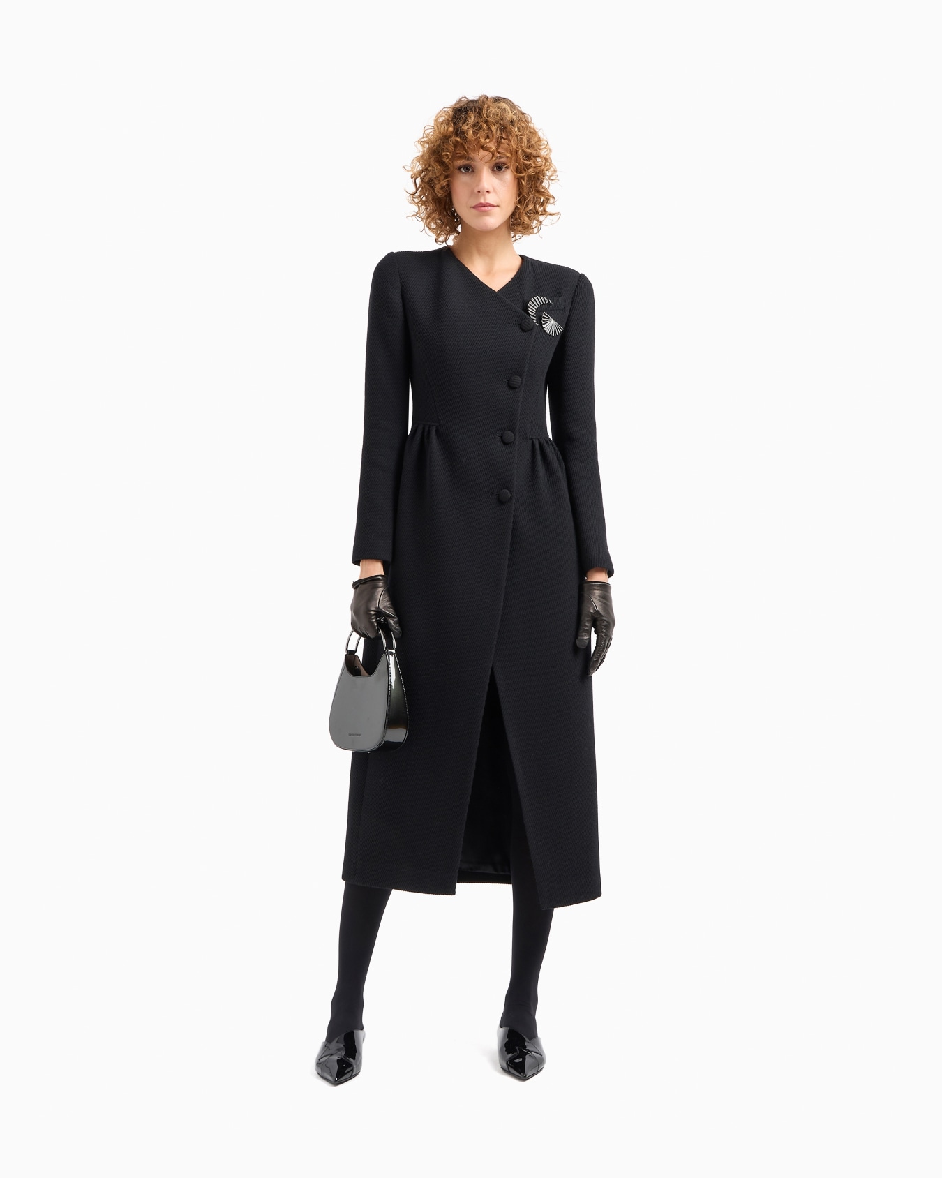 Moon Capsule collection virgin wool blend cover fabric coat Slide 1