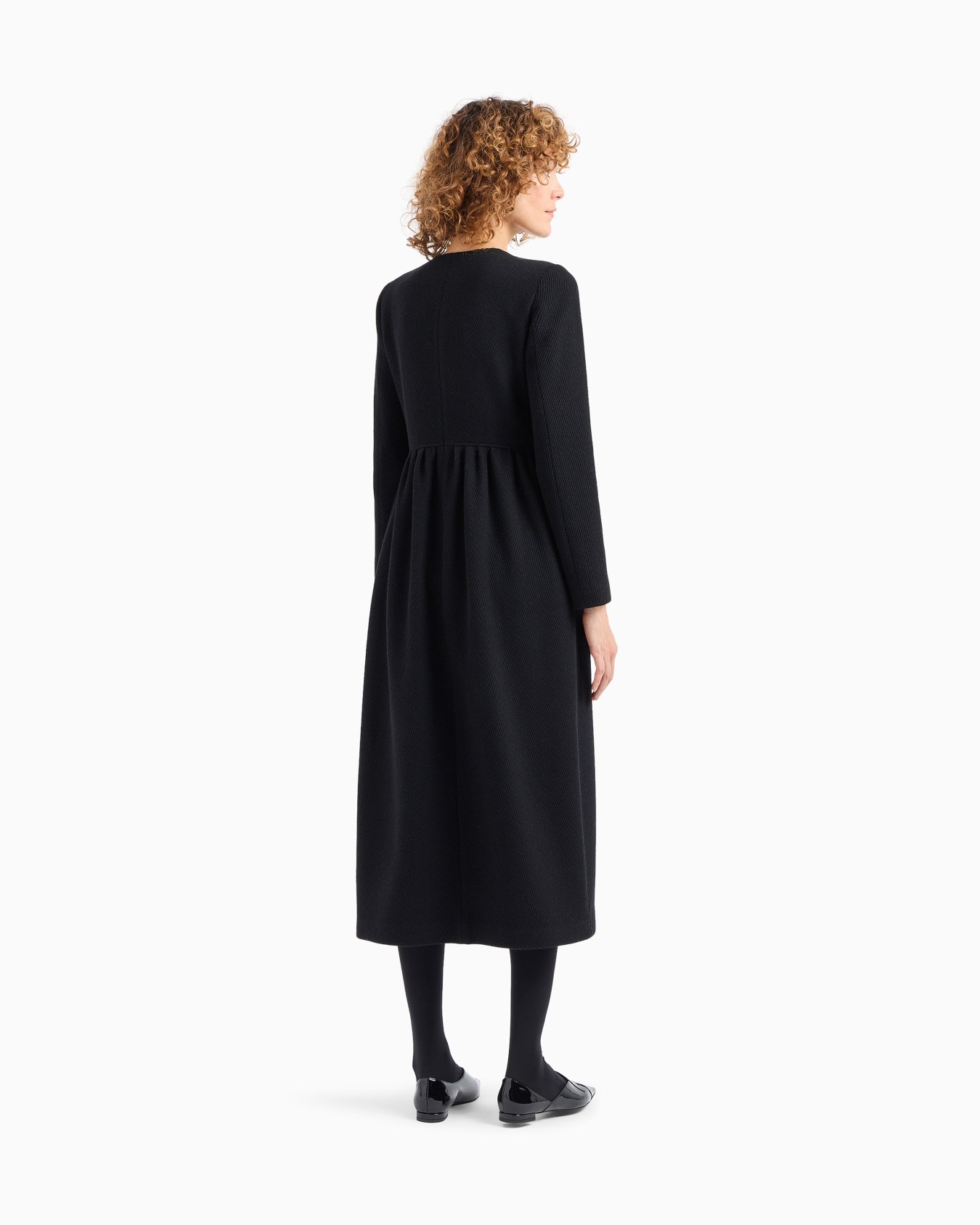 Moon Capsule collection virgin wool blend cover fabric coat Slide 2