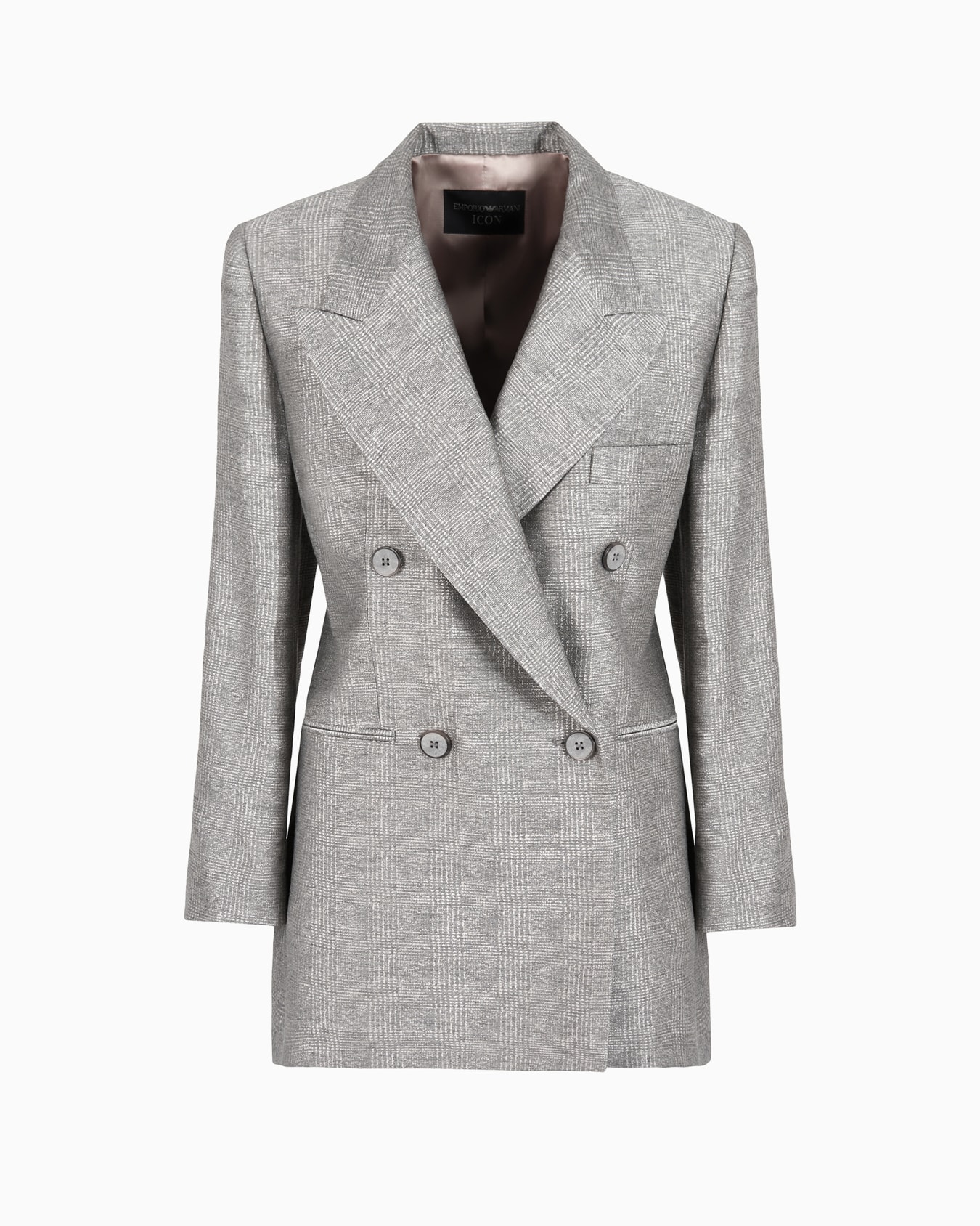 Doppelreihiger Blazer der Icon-Sonderkollektion aus Viskose und mit Prince-of-Wales-Karomuster Folie 0