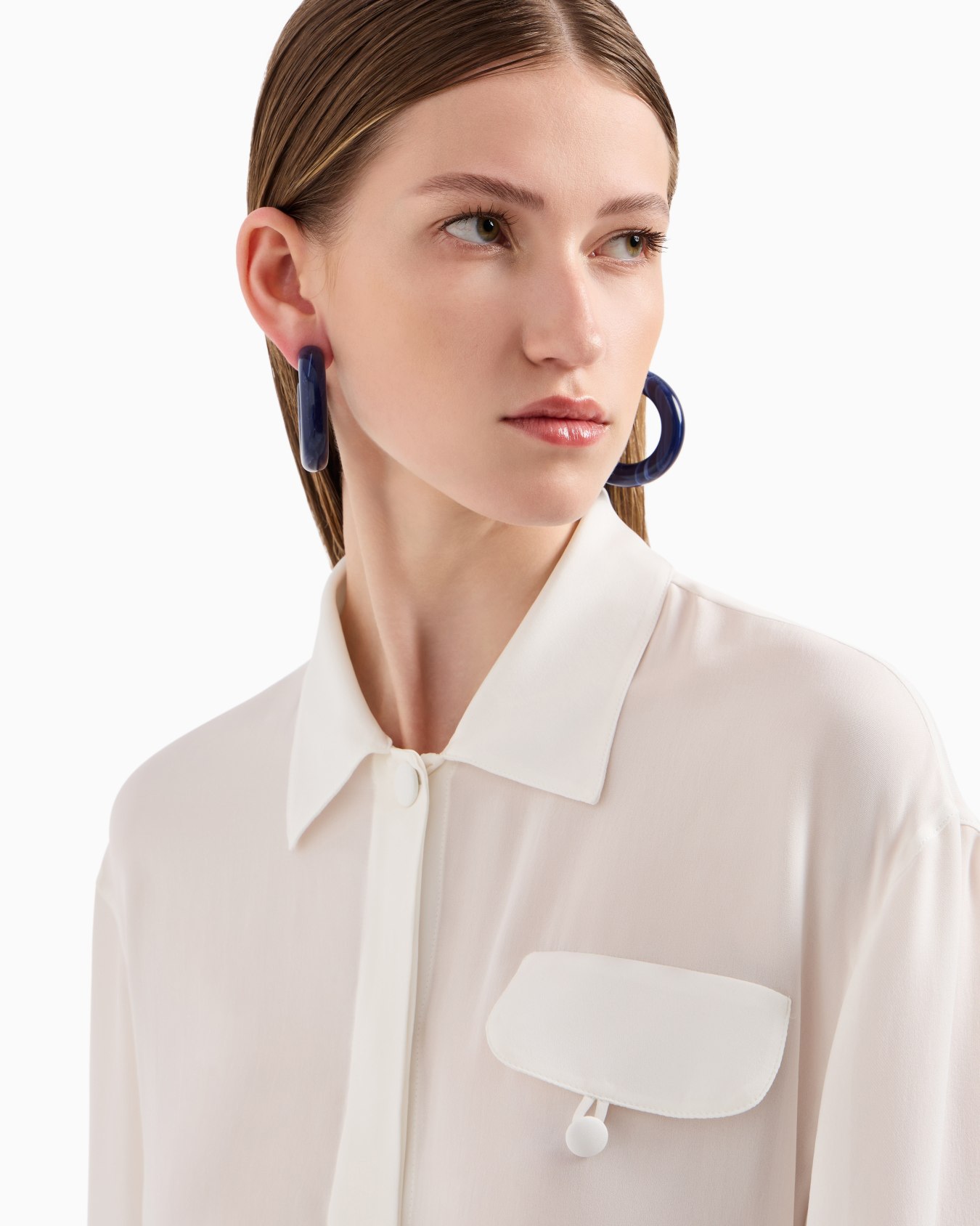 Icon silk double georgette shirt Slide 4