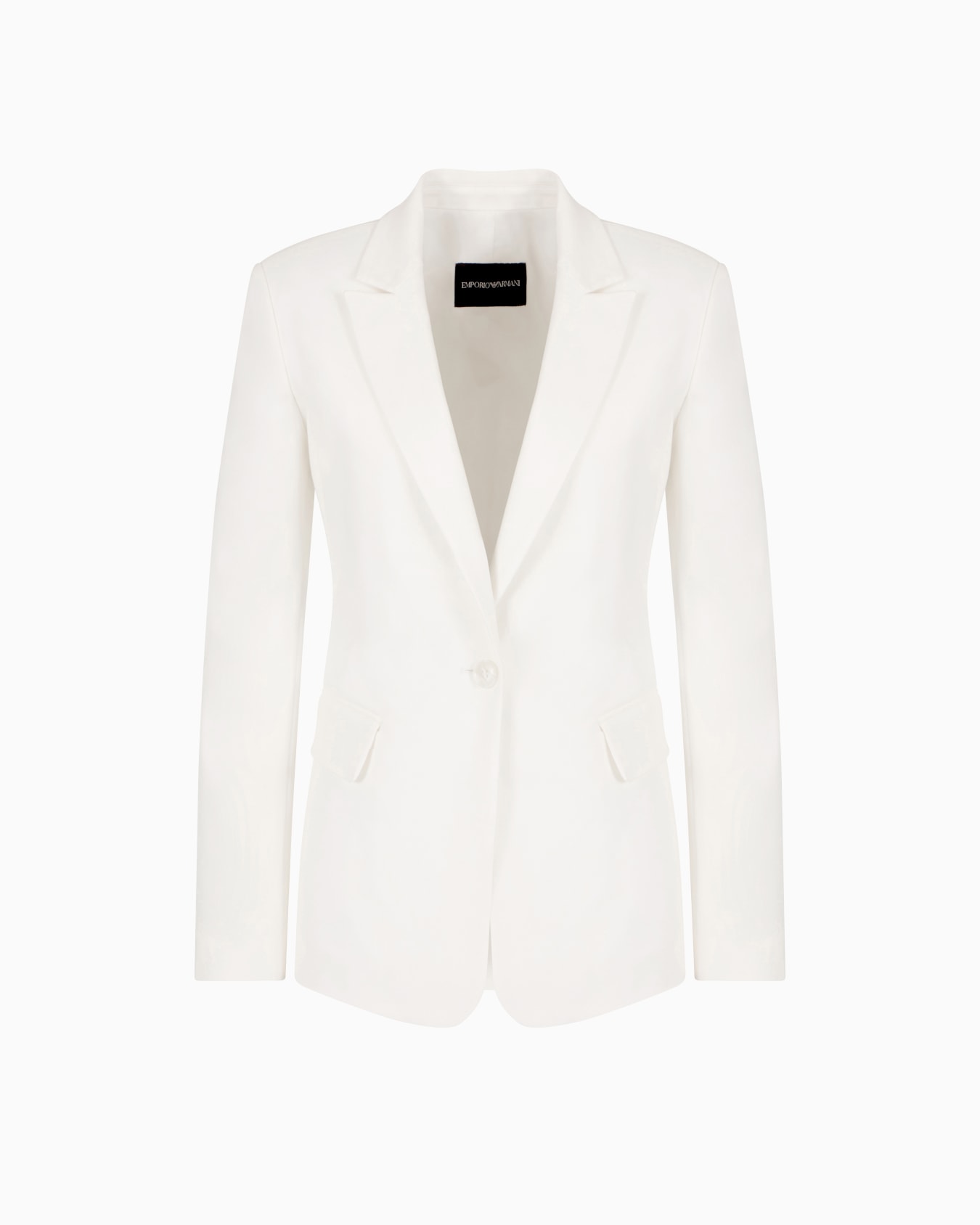 US Exclusive compact stretch-cotton single-breasted jacket Diapositiva 0