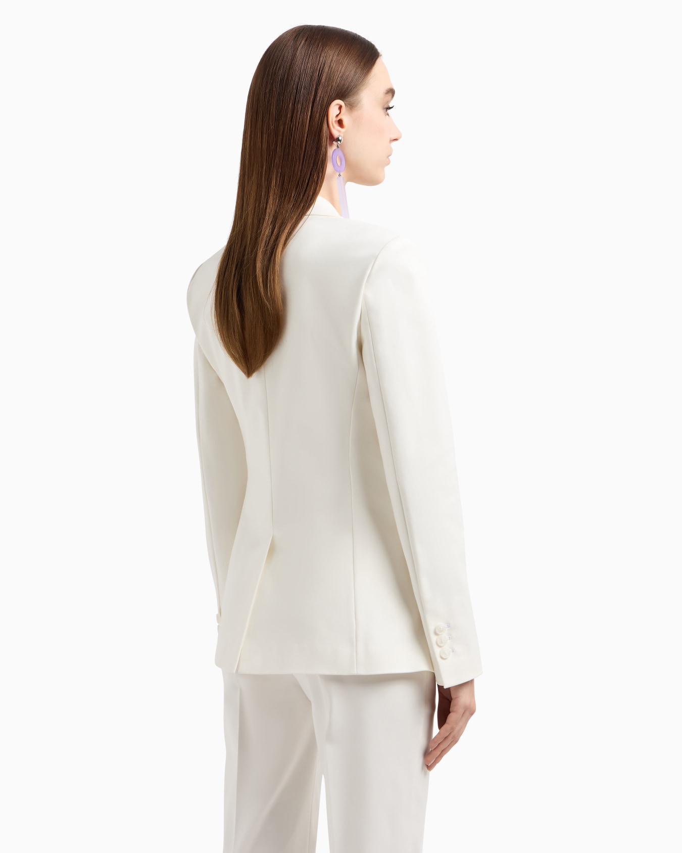 US Exclusive compact stretch-cotton single-breasted jacket Diapositiva 2
