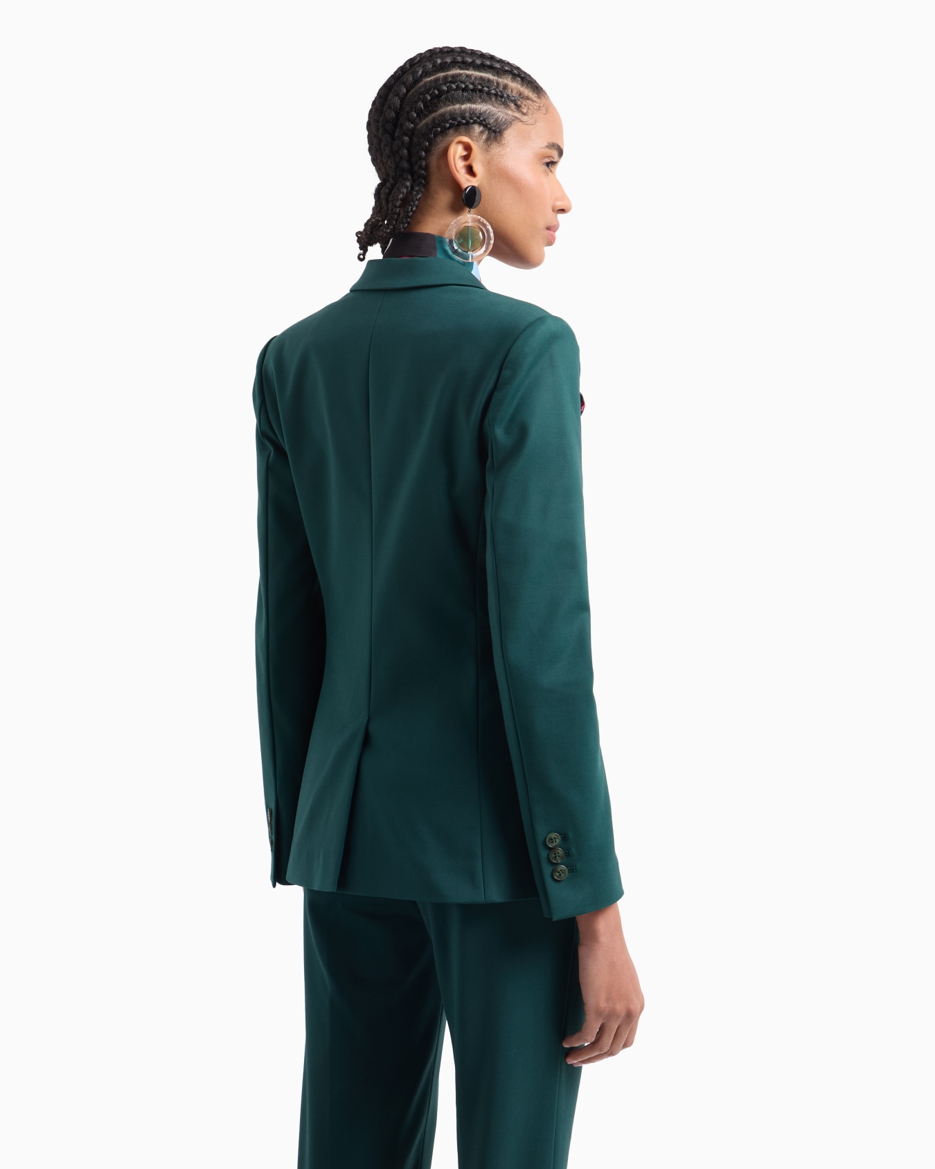 US Exclusive compact stretch-cotton single-breasted jacket Diapositiva 2