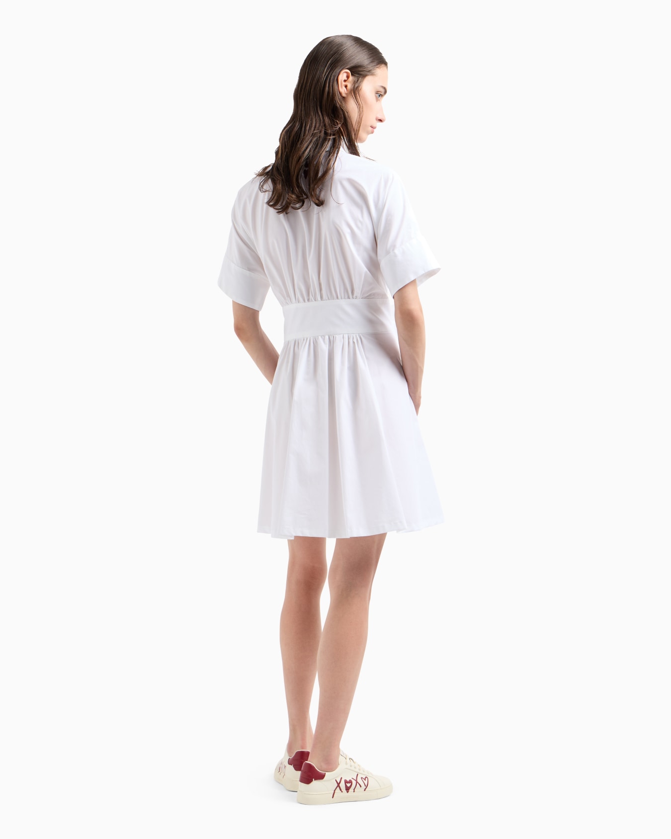 Poplin shirt dress with sash Slide 2