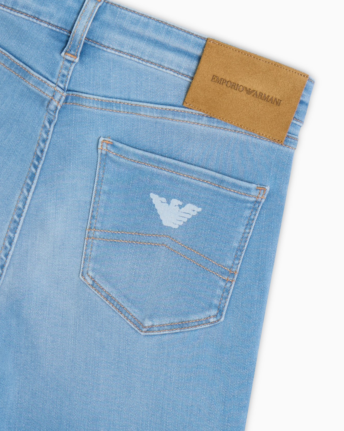 J20 high-waisted super-skinny leg jeans in stretch denim with laser-cut logo Slide 5