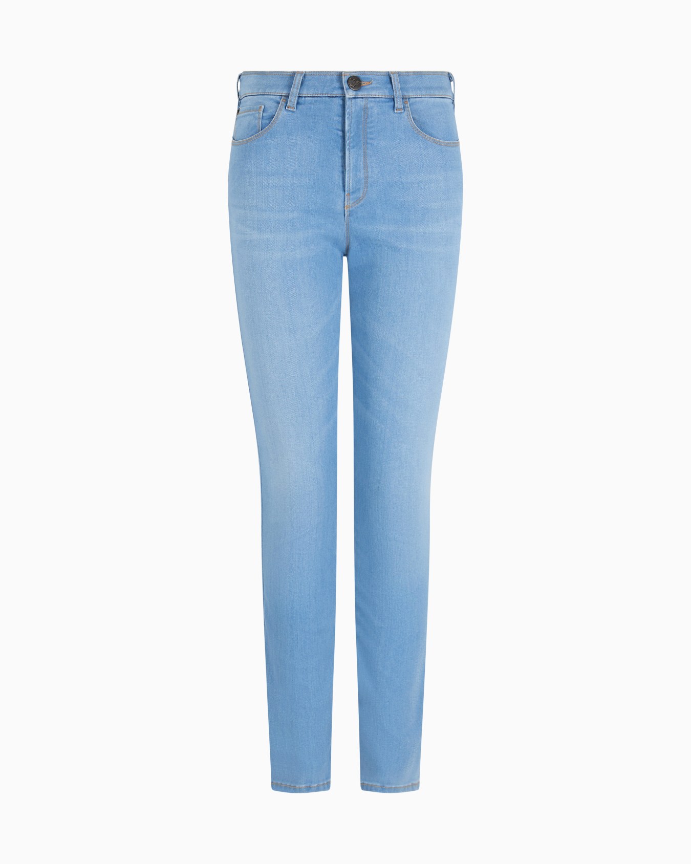 J20 high-waisted super-skinny leg jeans in stretch denim with laser-cut logo Slide 0
