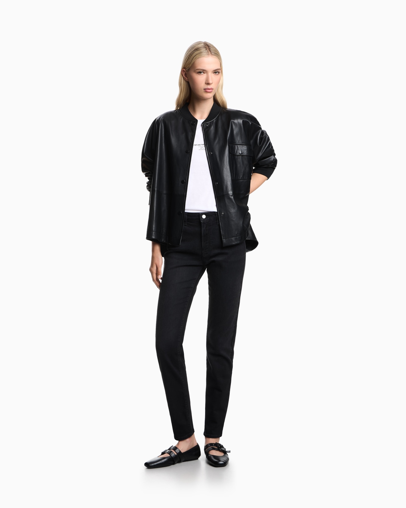 J20 High-waisted super-skinny leg jeans in a worn-look stretch denim  Slide 1