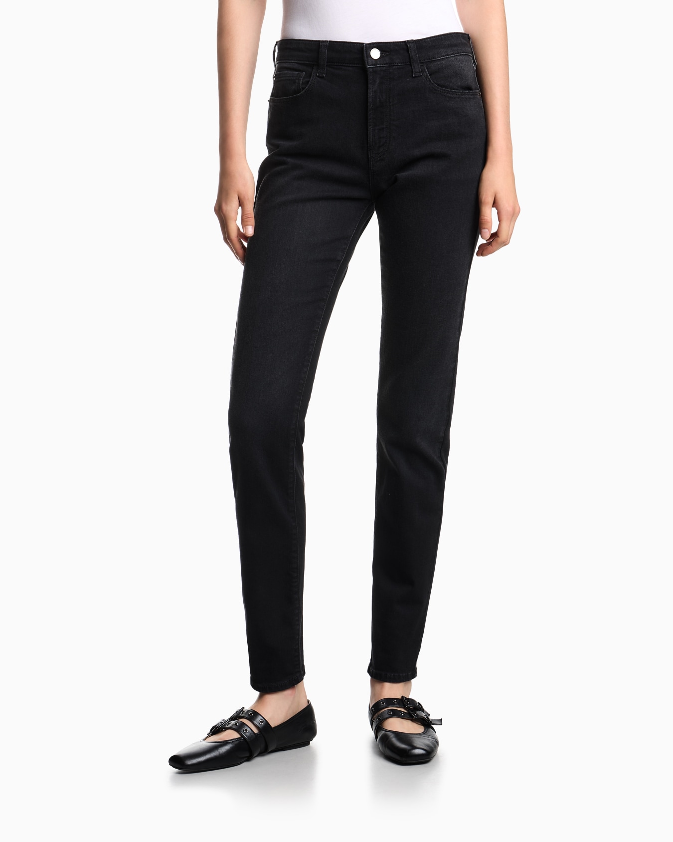 J20 High-waisted super-skinny leg jeans in a worn-look stretch denim  Slide 3