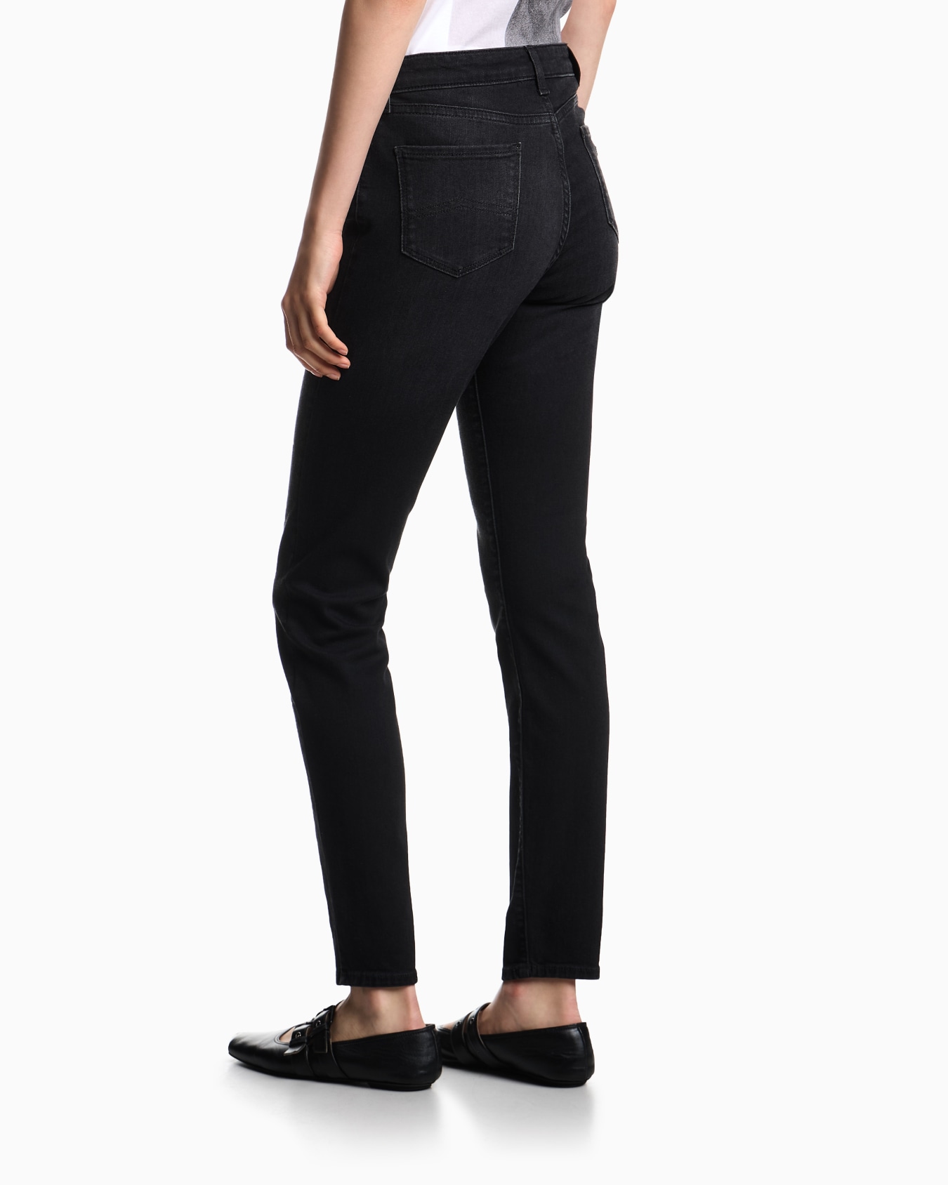J20 High-waisted super-skinny leg jeans in a worn-look stretch denim  Slide 2