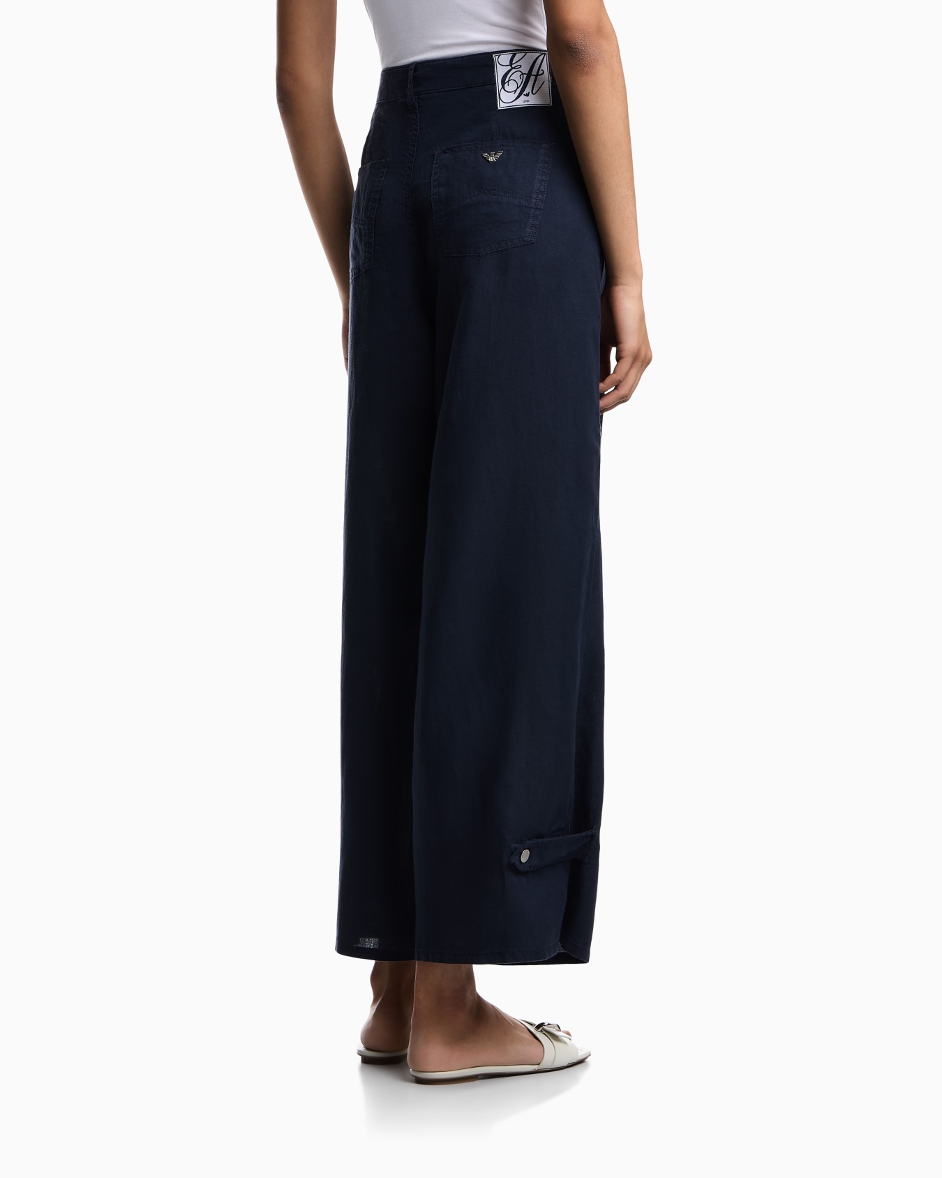 J4E relaxed-fit linen trousers Slide 3
