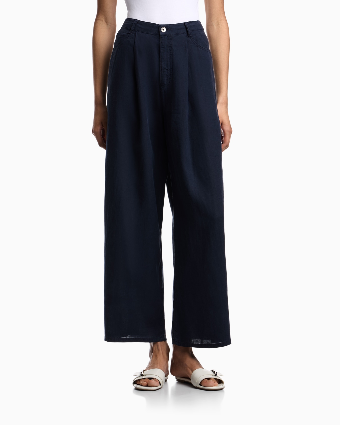 J4E relaxed-fit linen trousers Slide 2