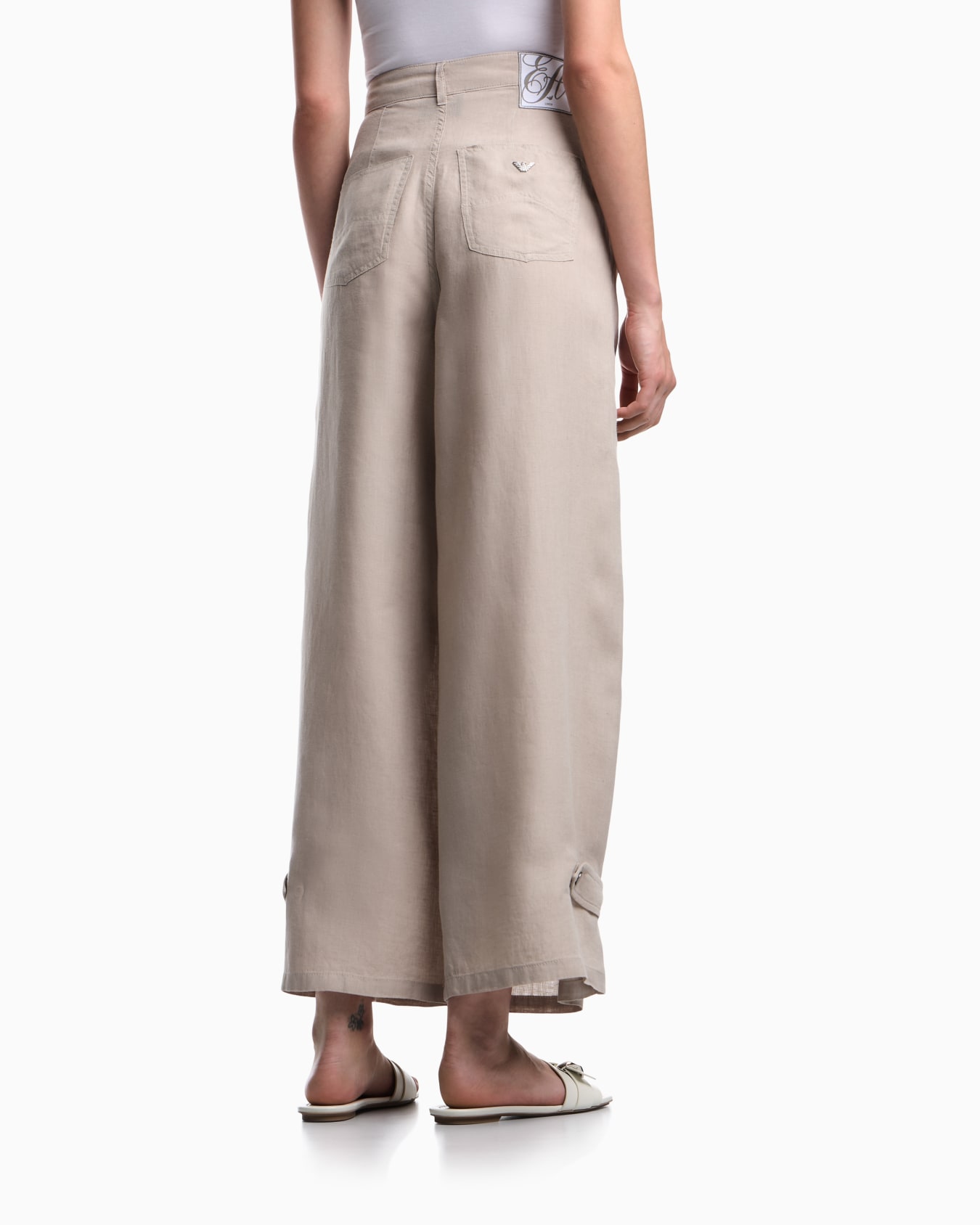 リラックスフィットパンツ J4E リネン スライドする 3