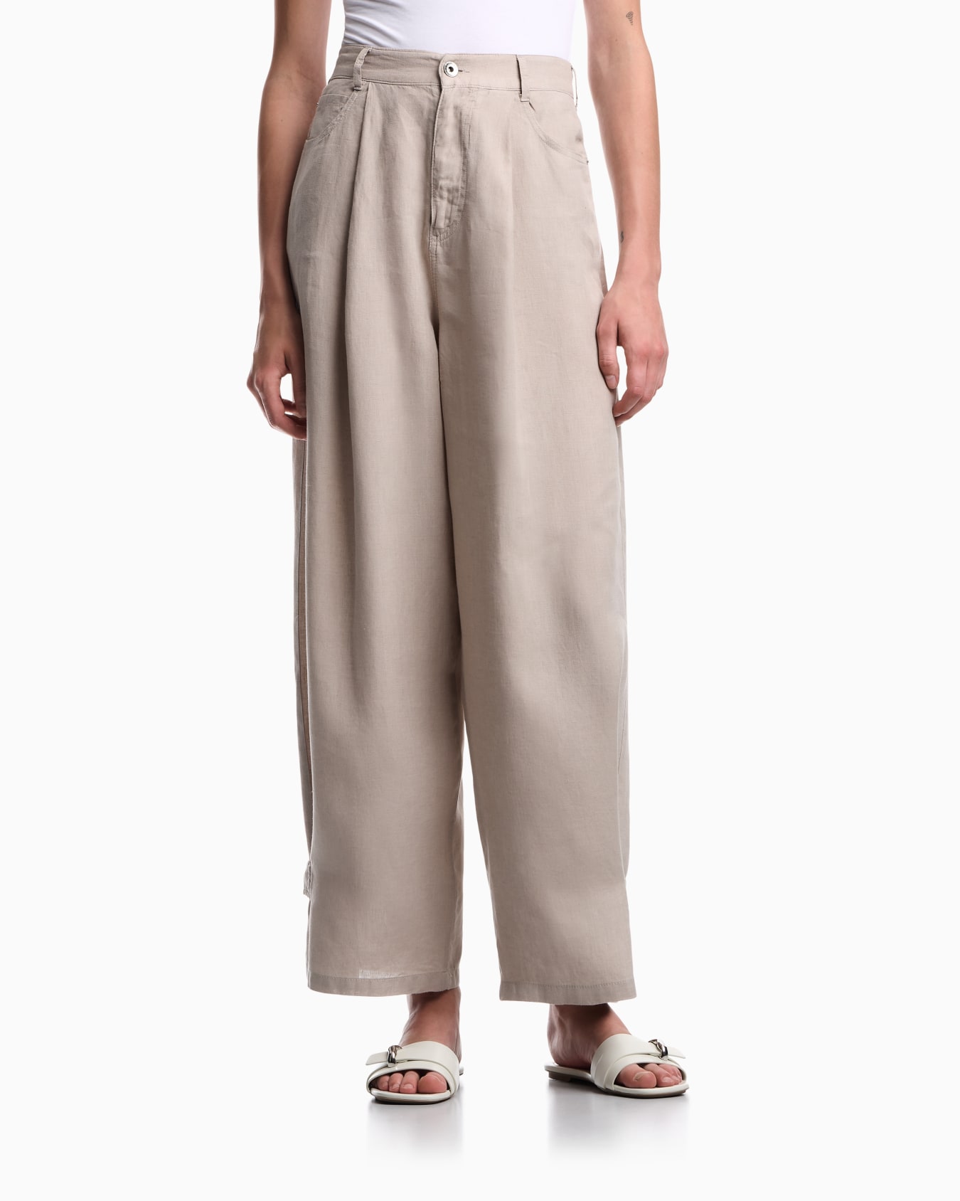 リラックスフィットパンツ J4E リネン スライドする 2