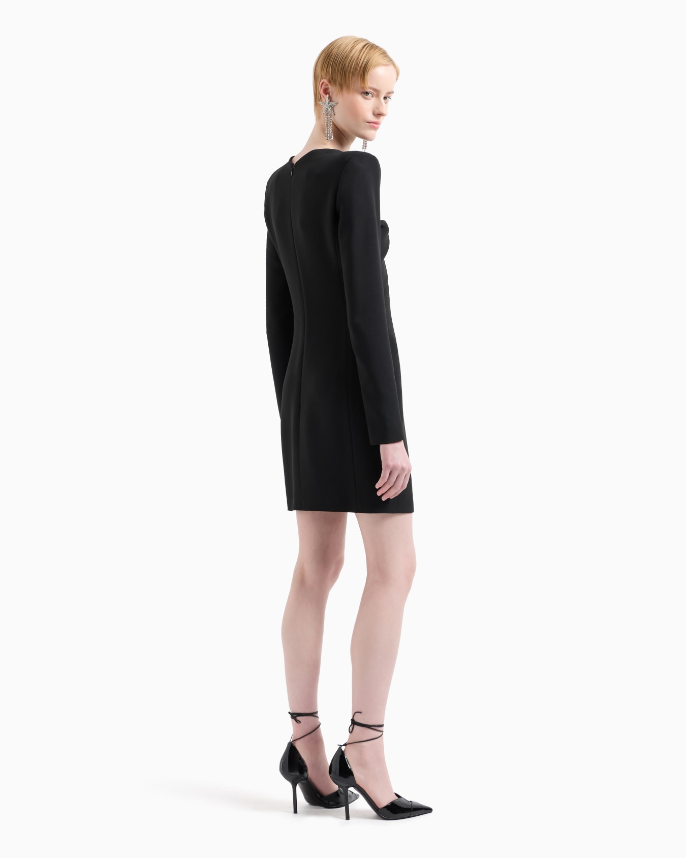 Robe fourreau avec drapé et maxi lune avec strass Diapositive 2