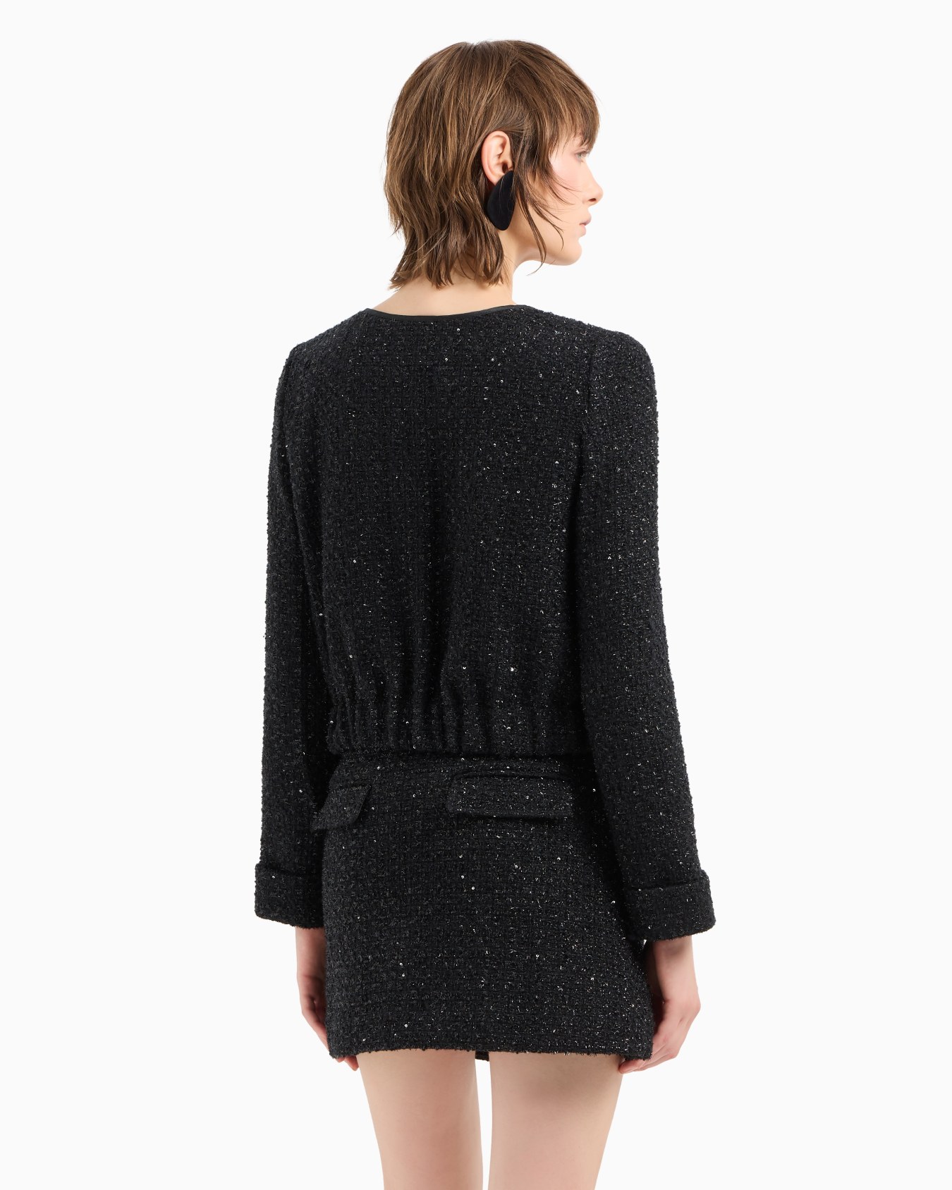 Lurex tweed mini skirt with micro sequins Slide 2