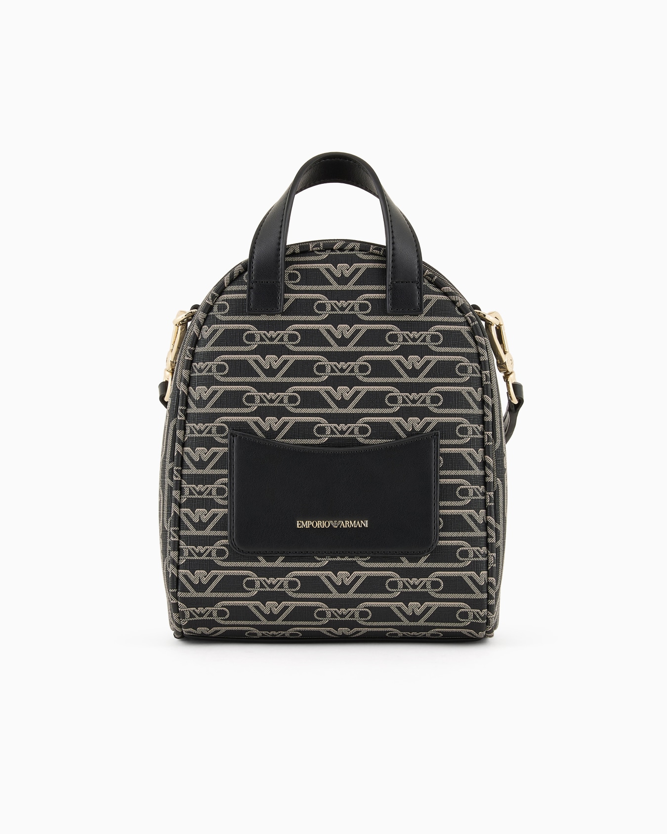 Mini backpack with shoulder strap with all-over monogram print Slide 2