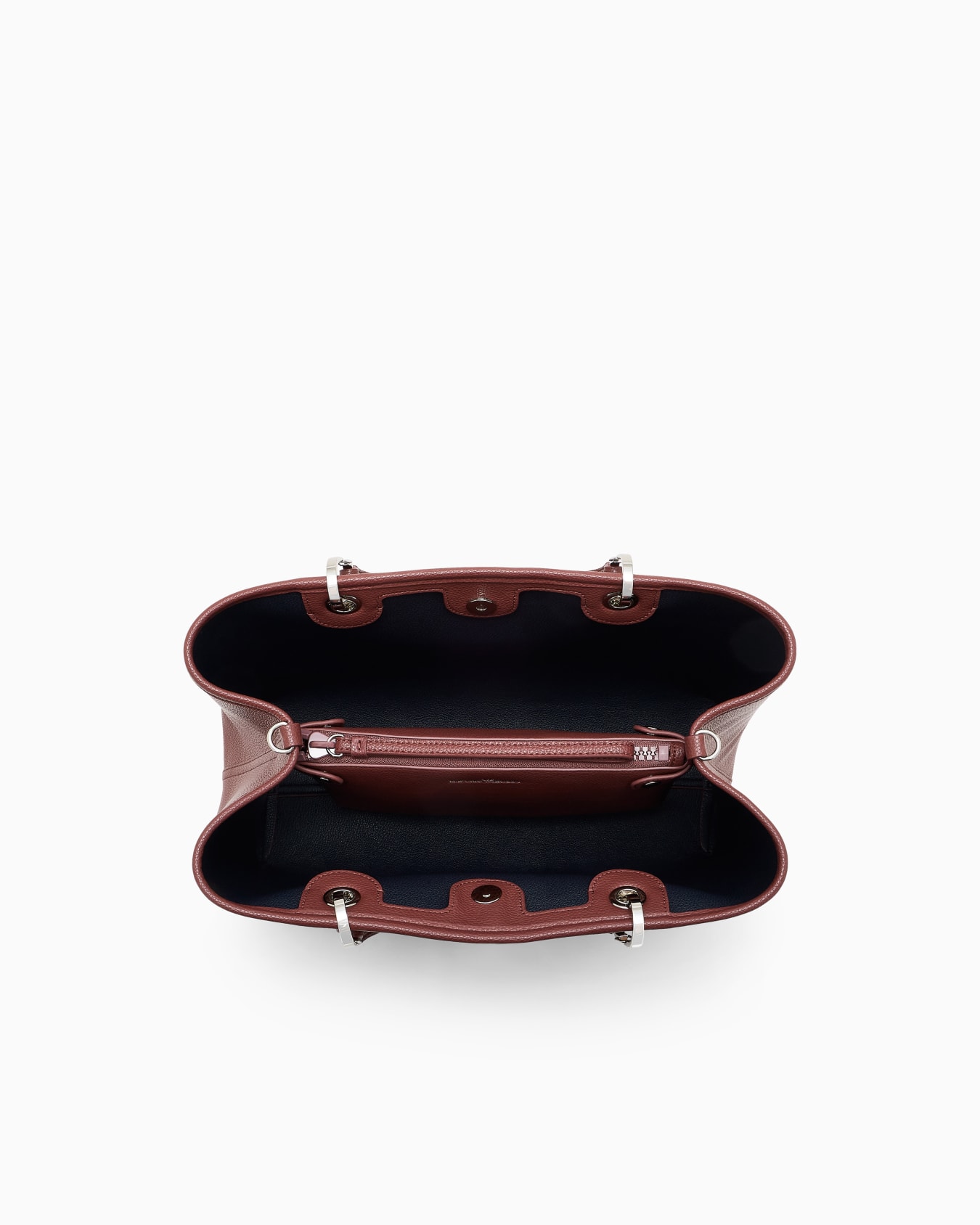 Shopping bag with a pebbled texture and dual top handles Slide 3