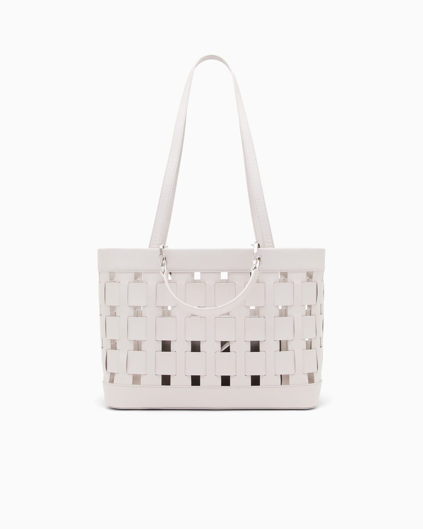 Tote bag with woven design double handles and pouch Slide 2