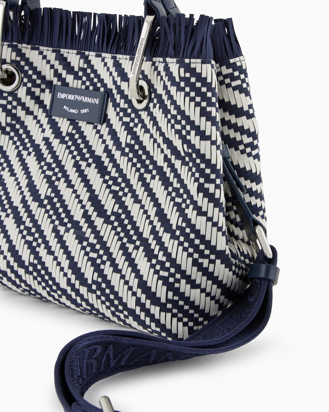 Bolso shopper MyEA pequeño en esterilla trenzada Diapositiva 4