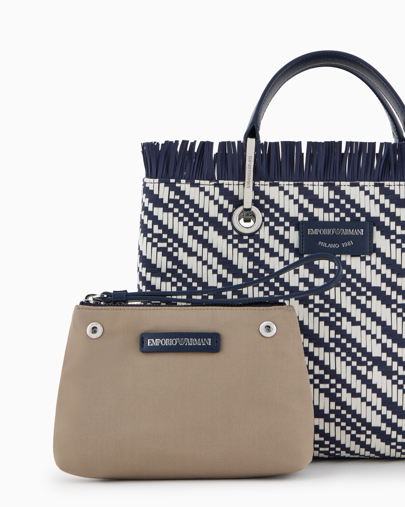 Bolso shopper MyEA pequeño en esterilla trenzada Diapositiva 5