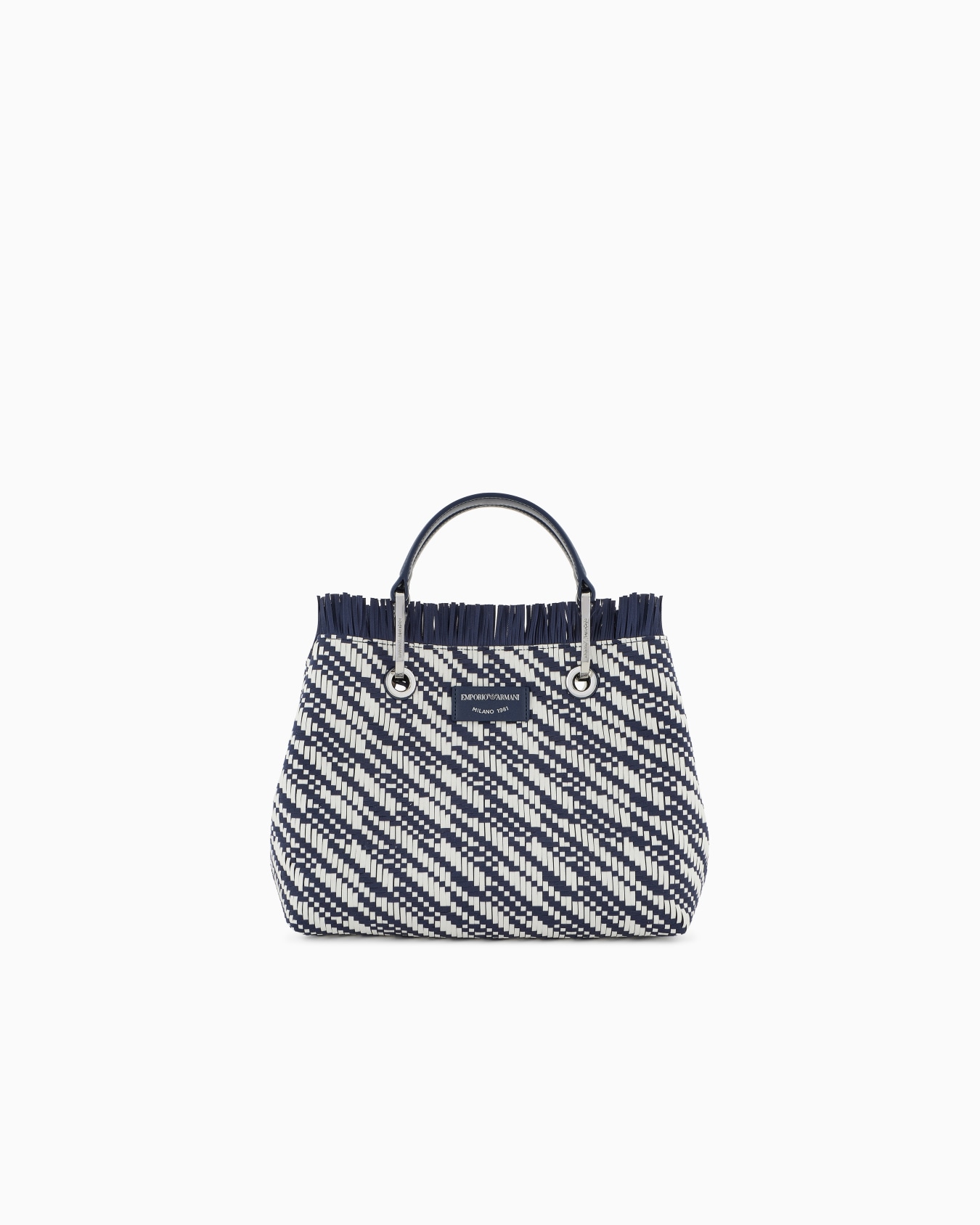 Bolso shopper MyEA pequeño en esterilla trenzada Diapositiva 0