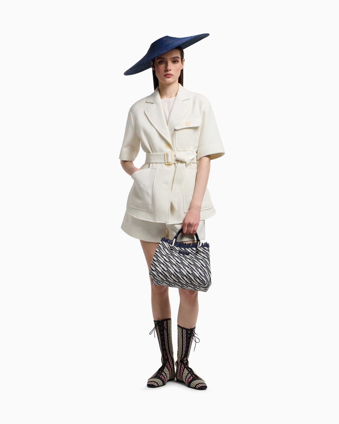 Bolso shopper MyEA pequeño en esterilla trenzada Diapositiva 6