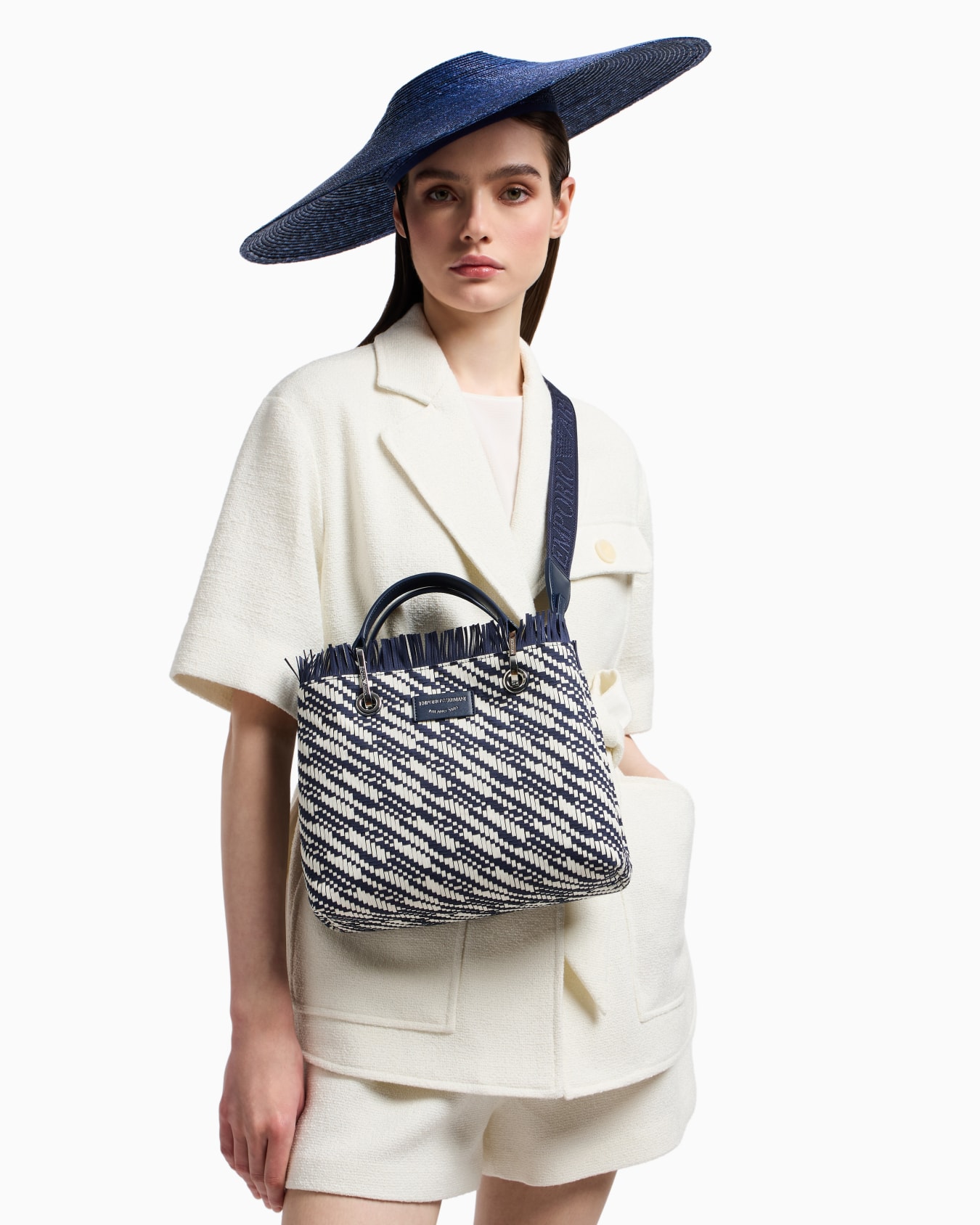 Bolso shopper MyEA pequeño en esterilla trenzada Diapositiva 7