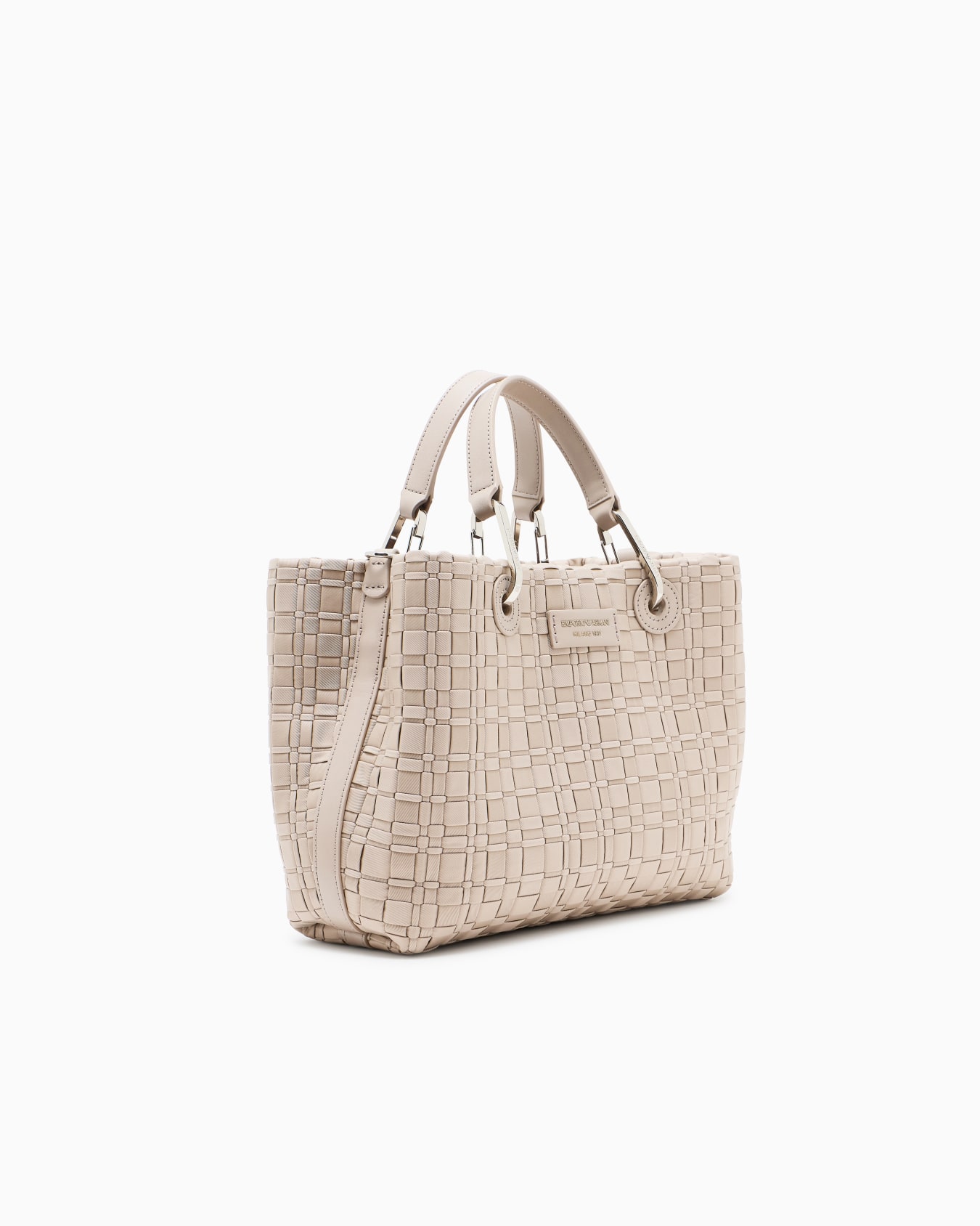 MyEA small shopper bag in woven nylon Slide 1