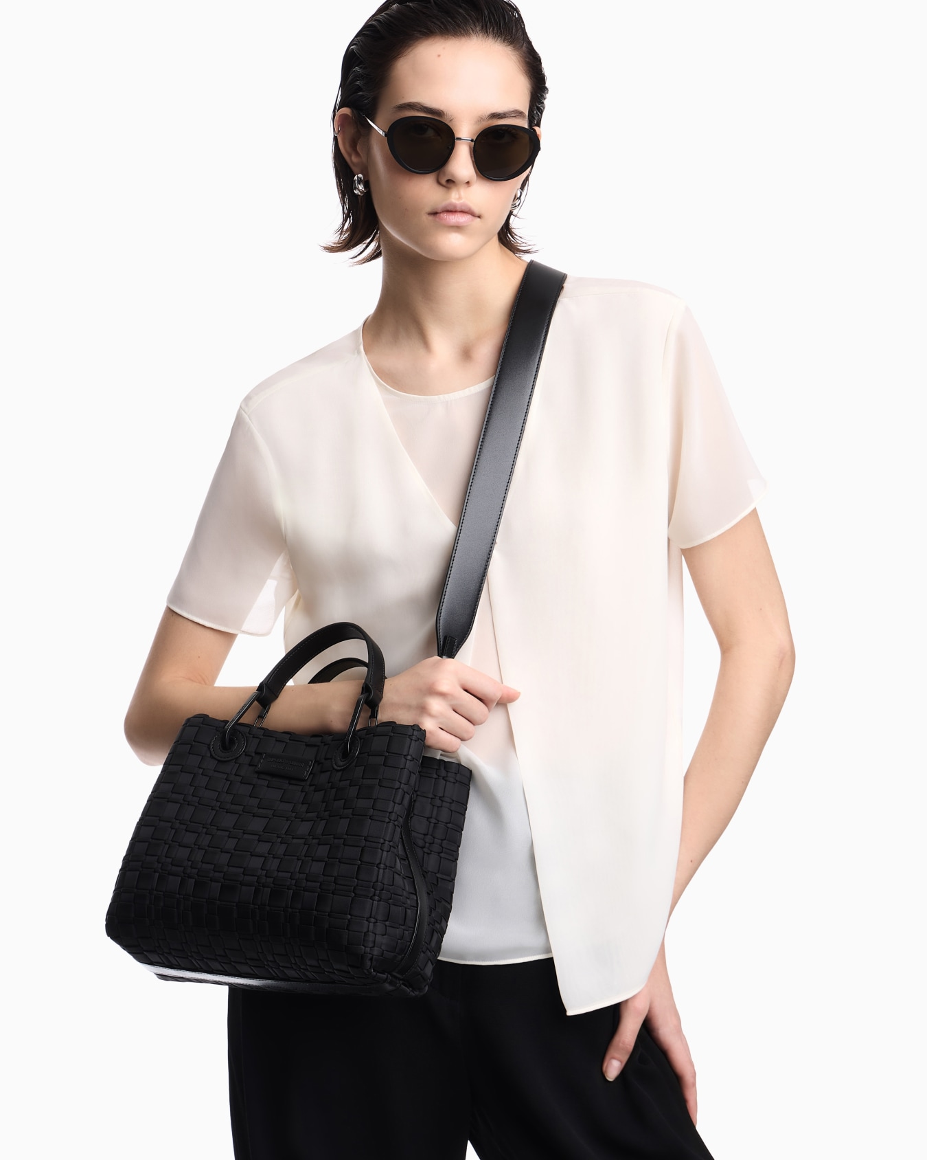 Bolso shopper MyEA pequeño en nailon trenzado Diapositiva 6