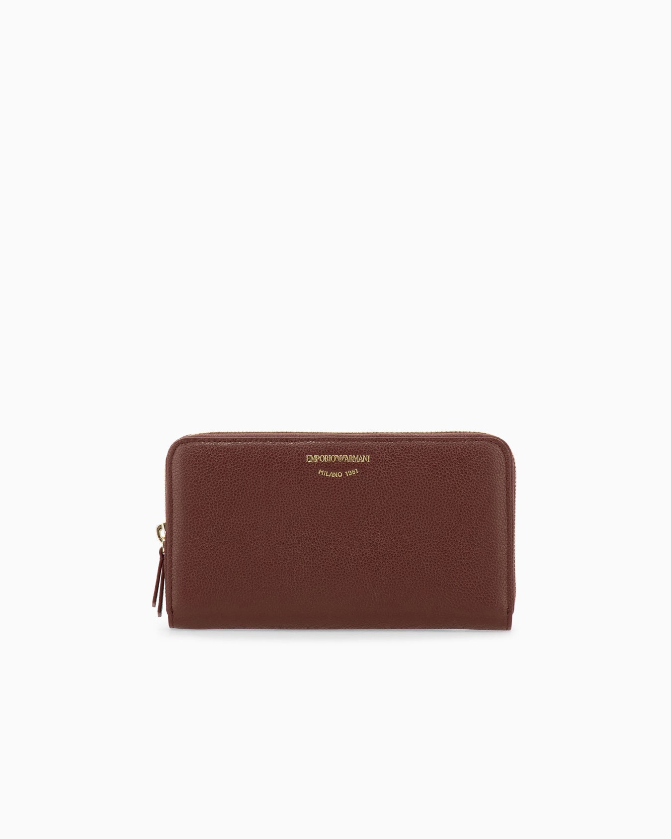 Wallet in pebbled leather with a zip around closure Slide 0