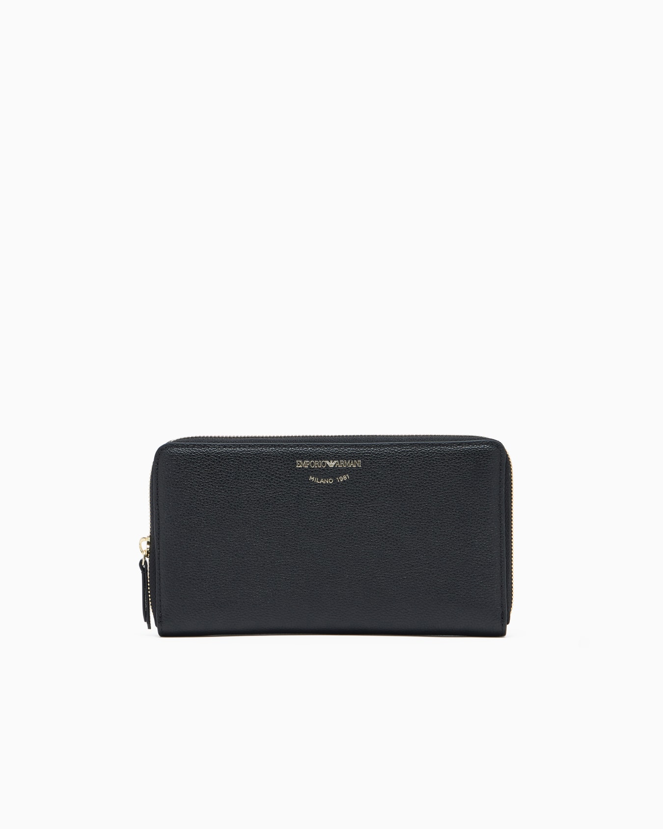 Wallet in pebbled leather with a zip around closure Slide 0