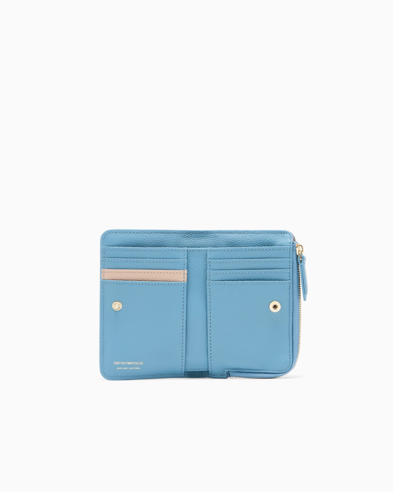 Cartera plegable de piel con estampado de ciervo Diapositiva 2