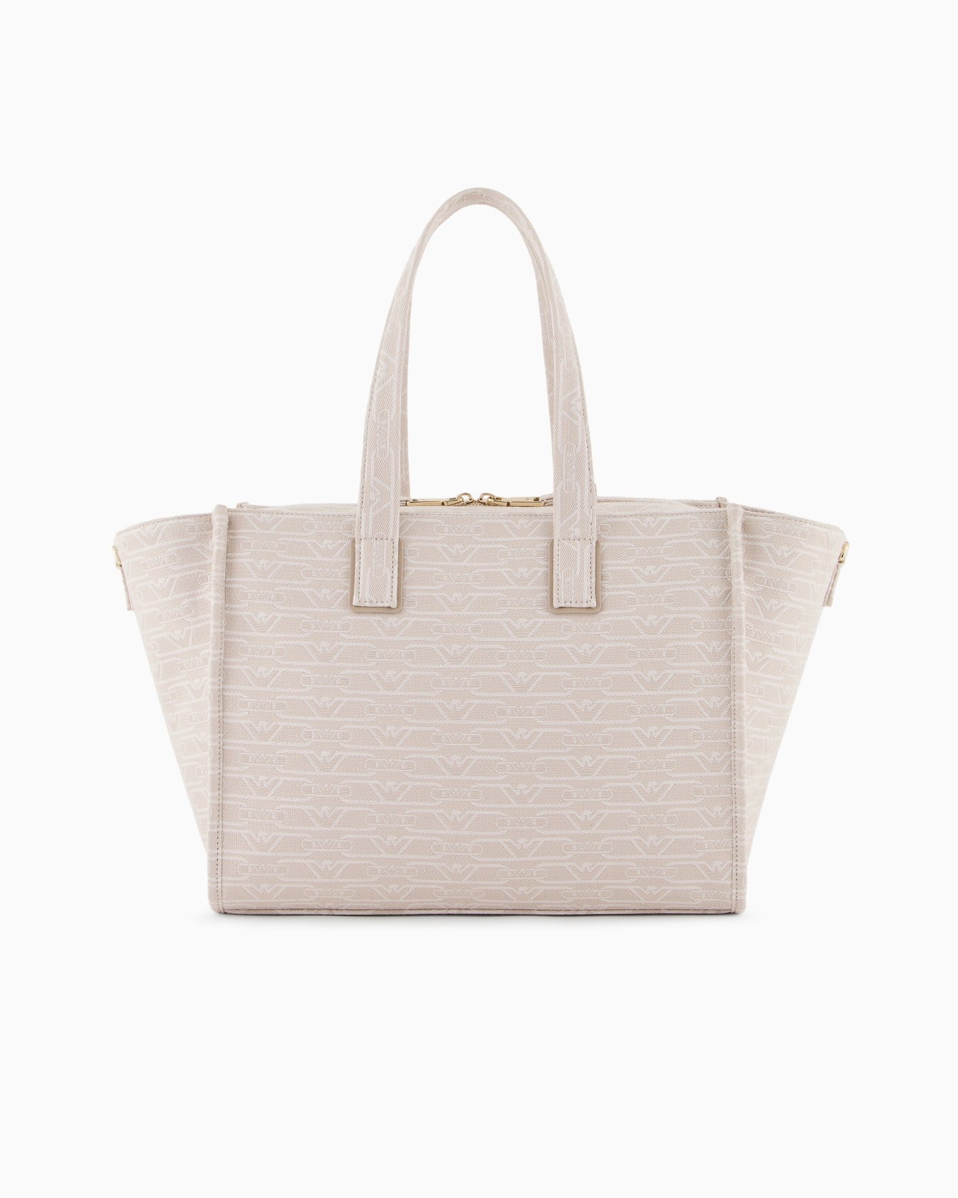 Bolso shopper mediano en lona de tejido jacquard con monograma integral Diapositiva 2