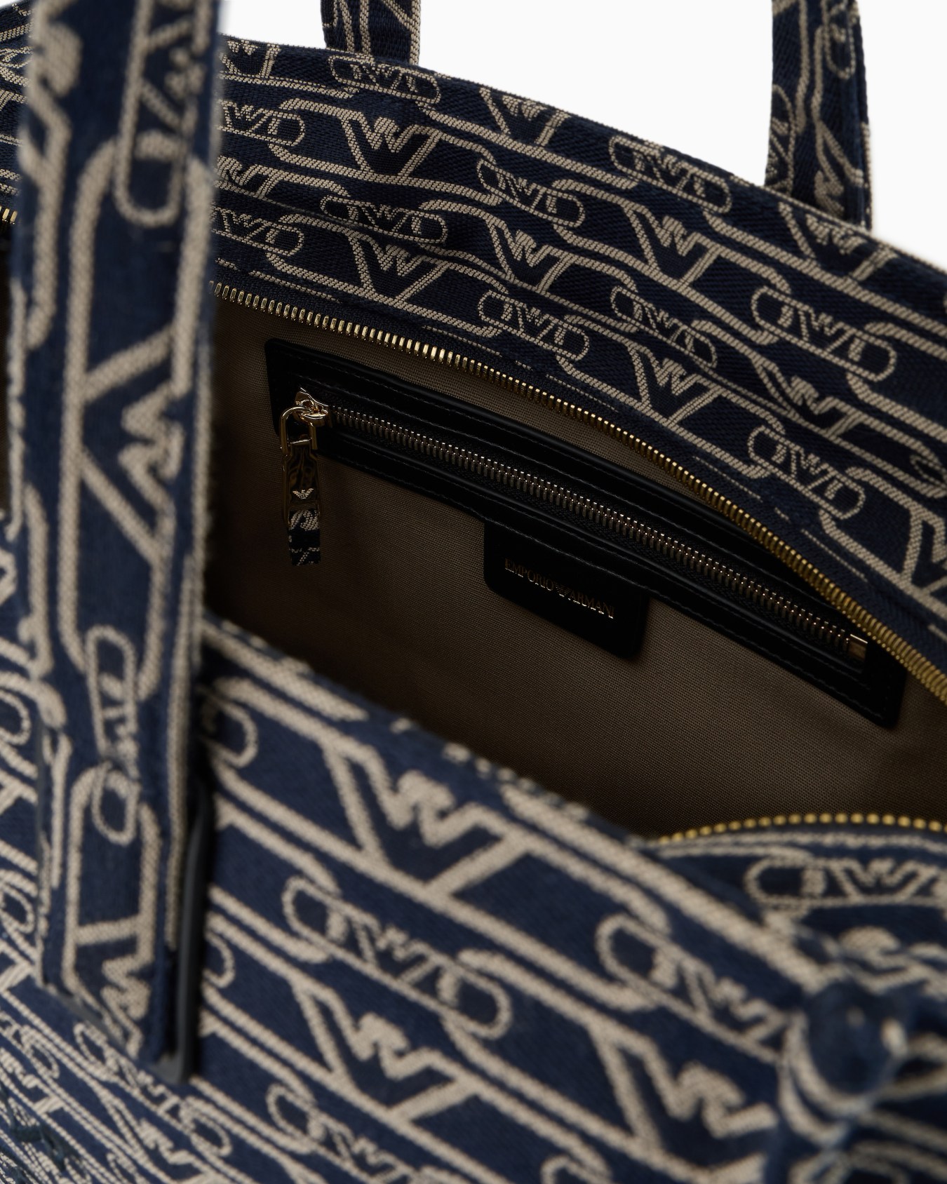 Sac cabas de taille moyenne en toile jacquard monogramme all over Diapositive 3