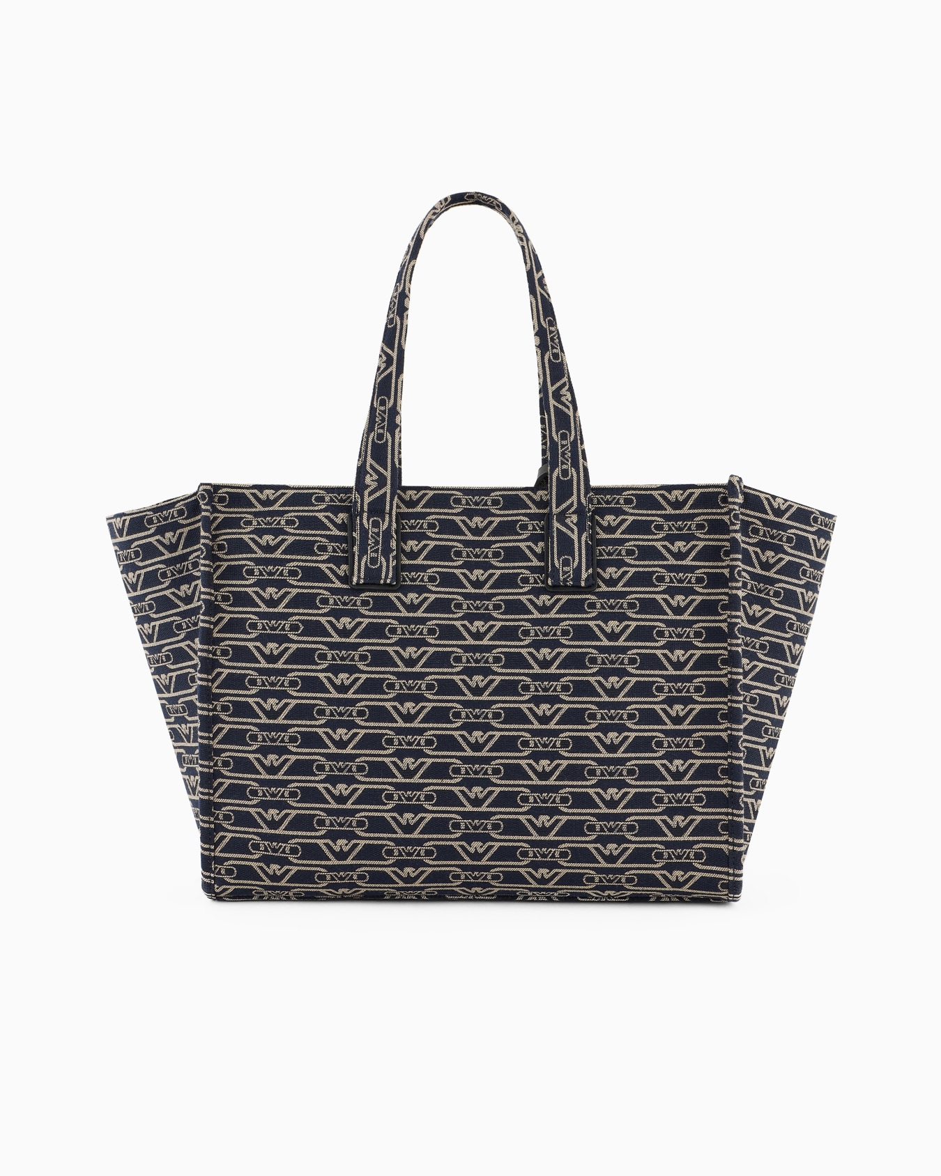 Sac cabas de taille moyenne en toile jacquard monogramme all over Diapositive 2