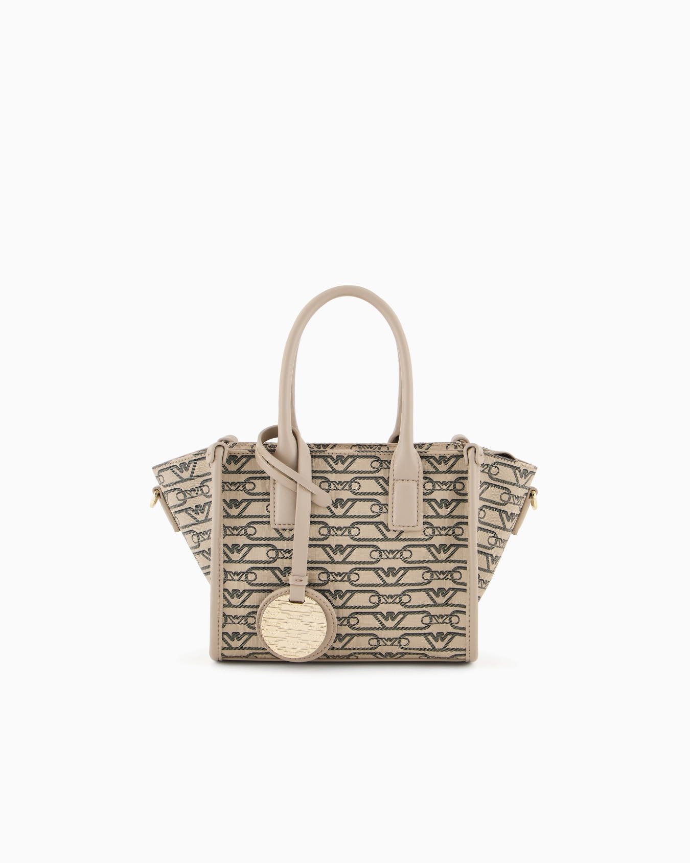 Small shopper bag with all-over monogram print Slide 0