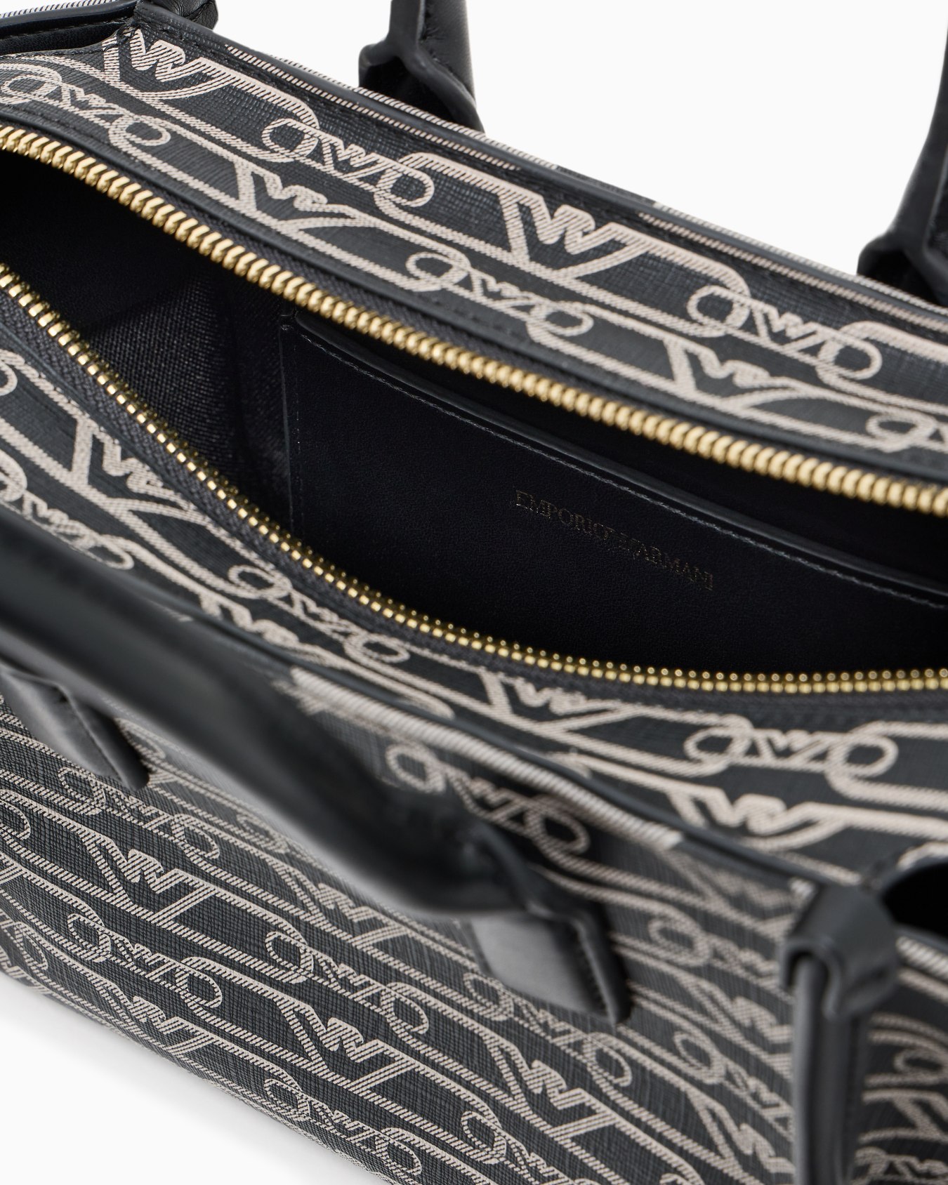 Small shopper bag with all-over monogram print Slide 3